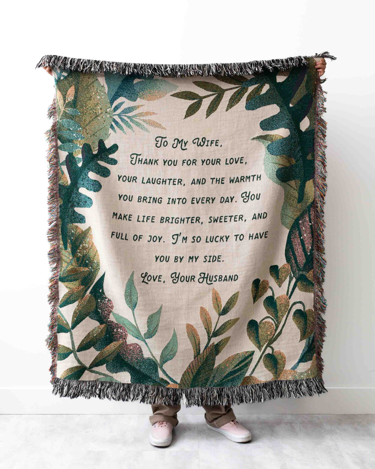 Letter Blanket: Greenery