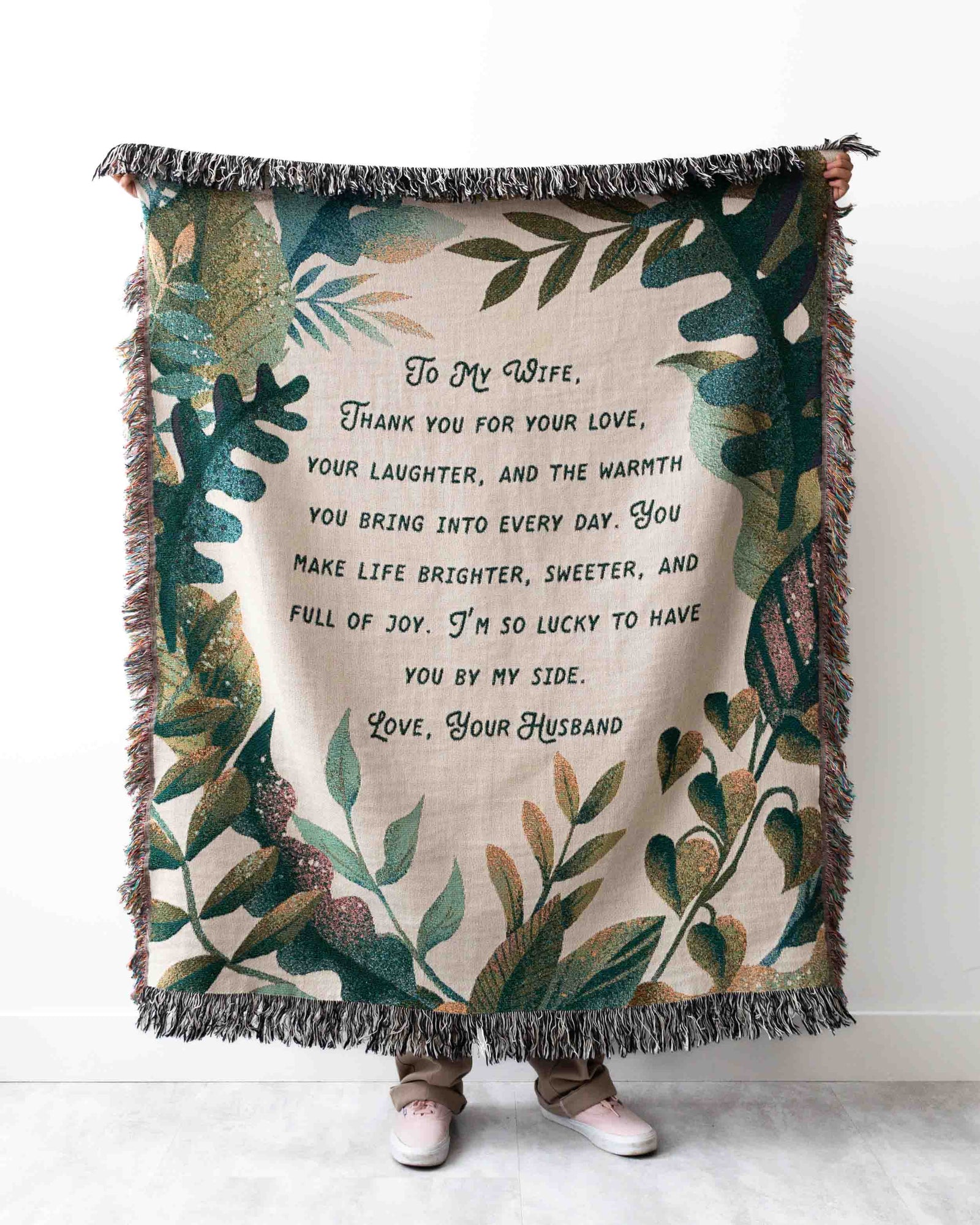Letter Blanket: Greenery