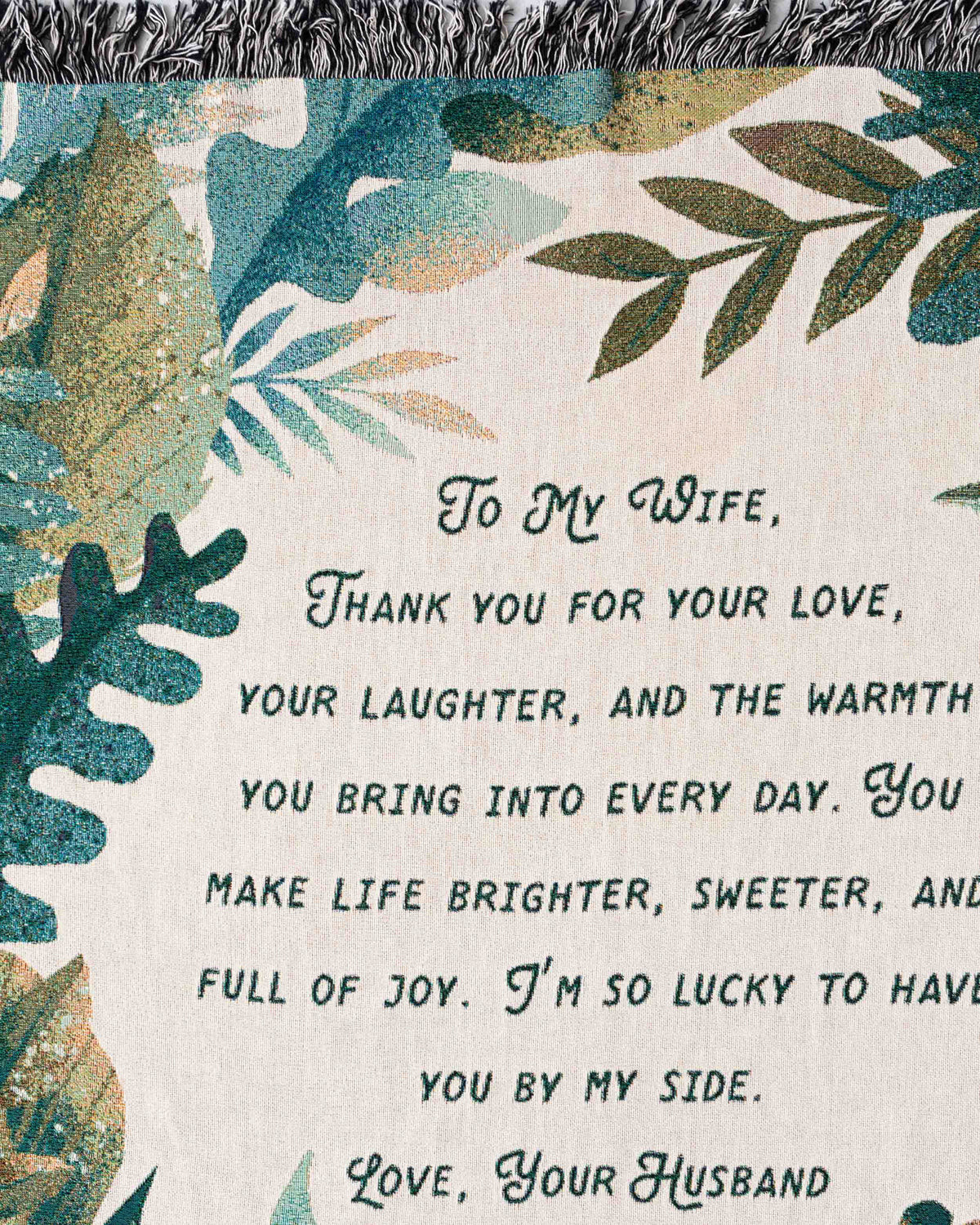 Letter Blanket: Greenery