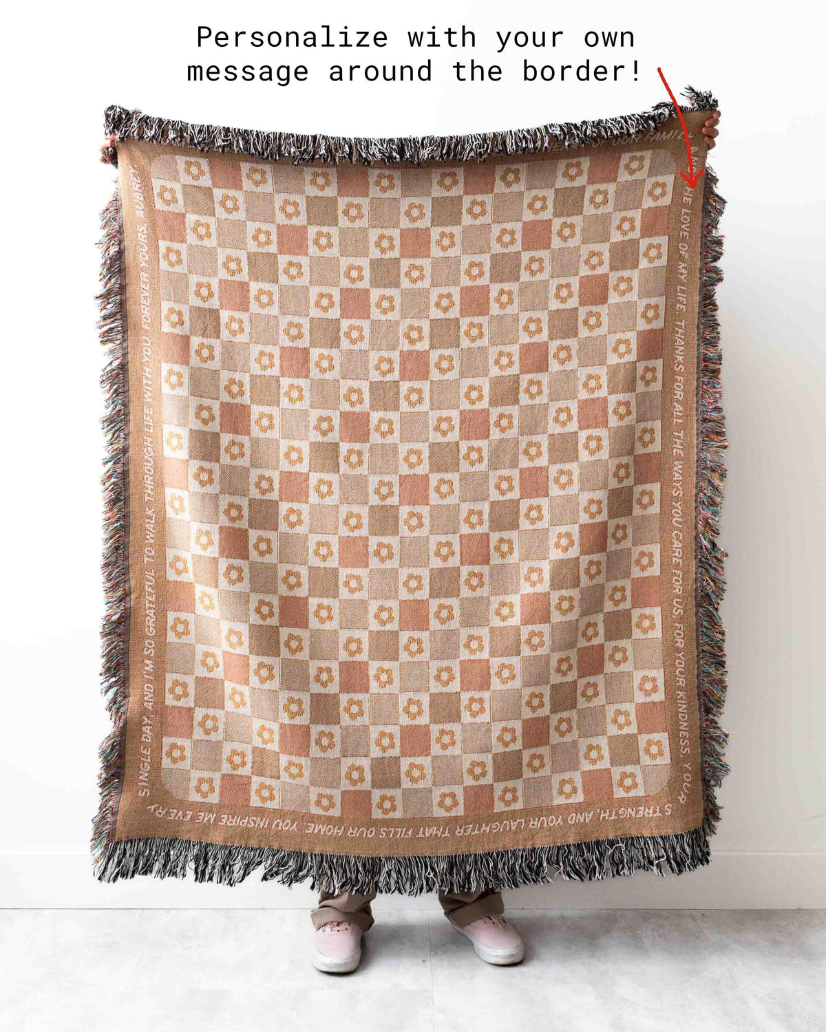 Checker Flower Message Blanket
