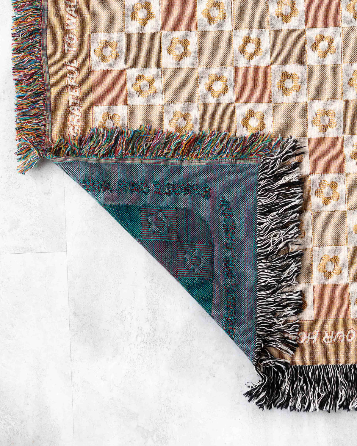 Checker Flower Message Blanket