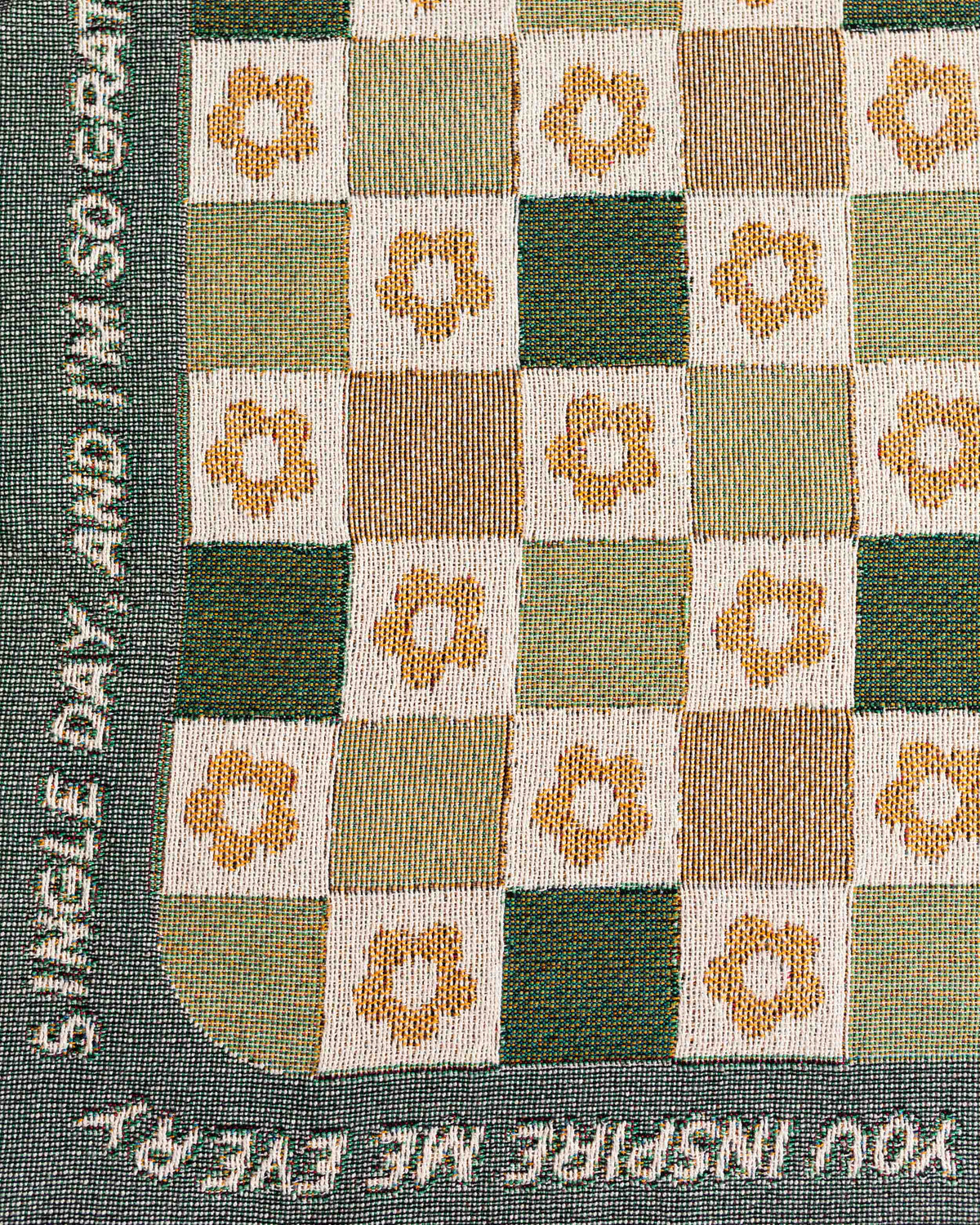 Checker Flower Message Blanket