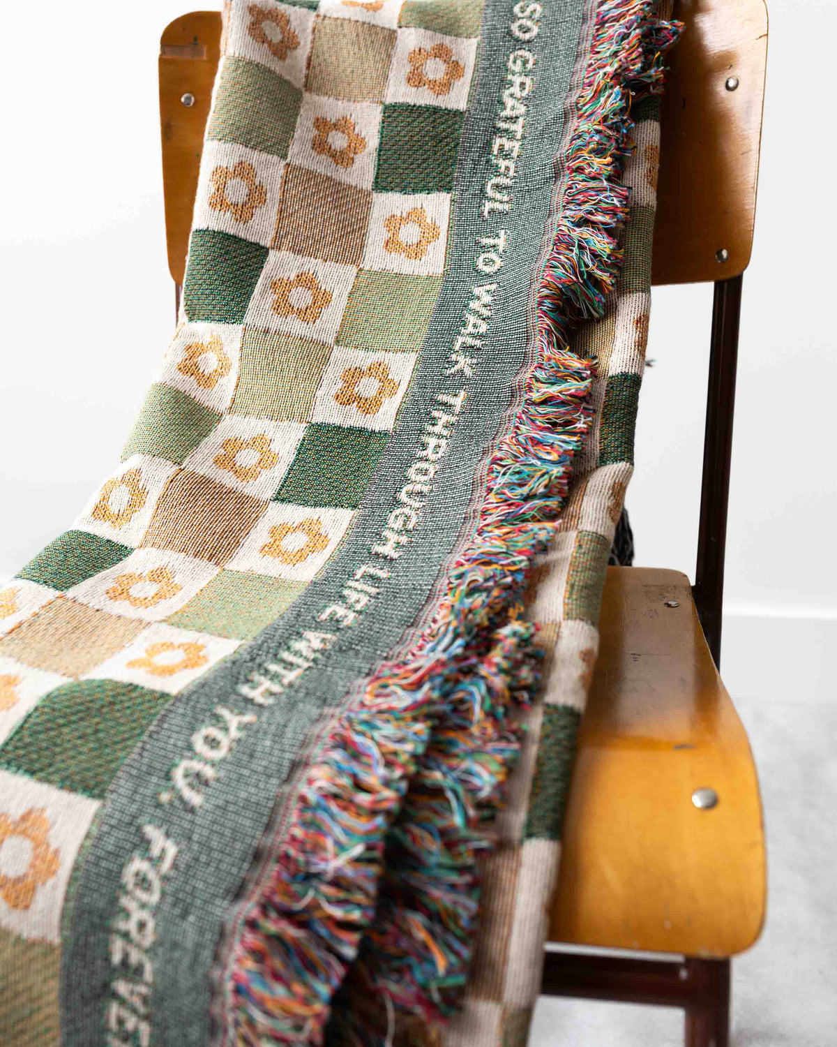 Checker Flower Message Blanket