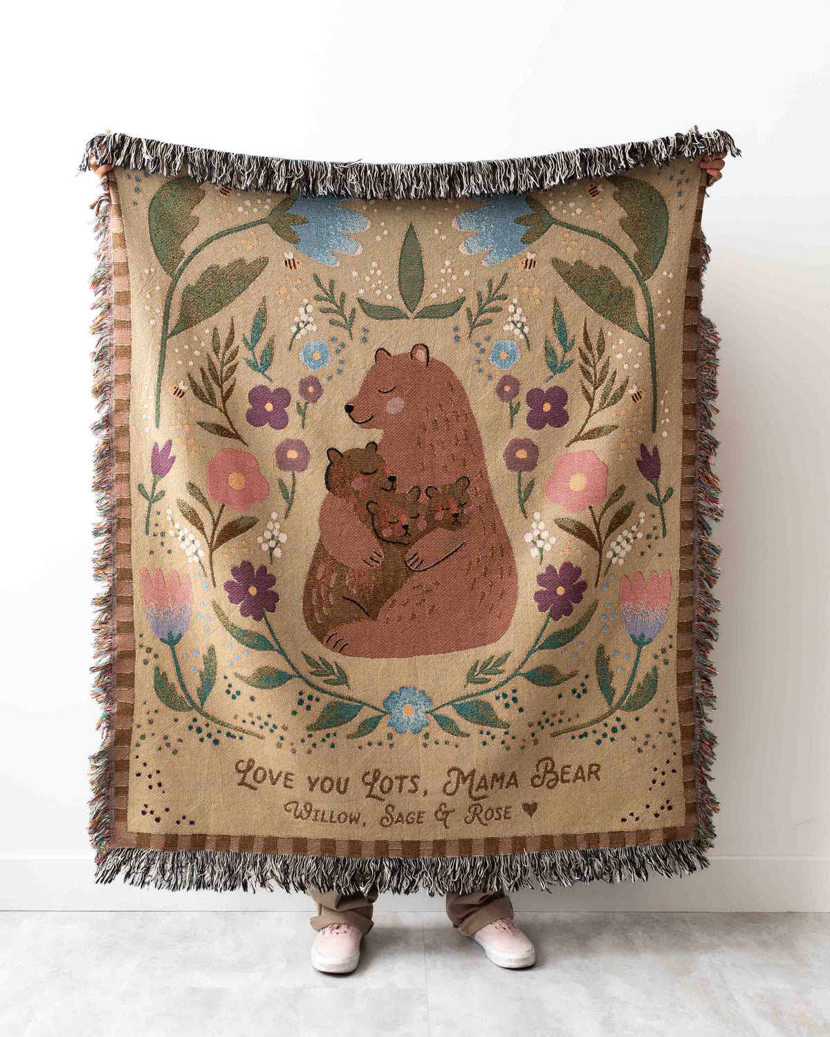 Mama Bear Blanket (Beige)