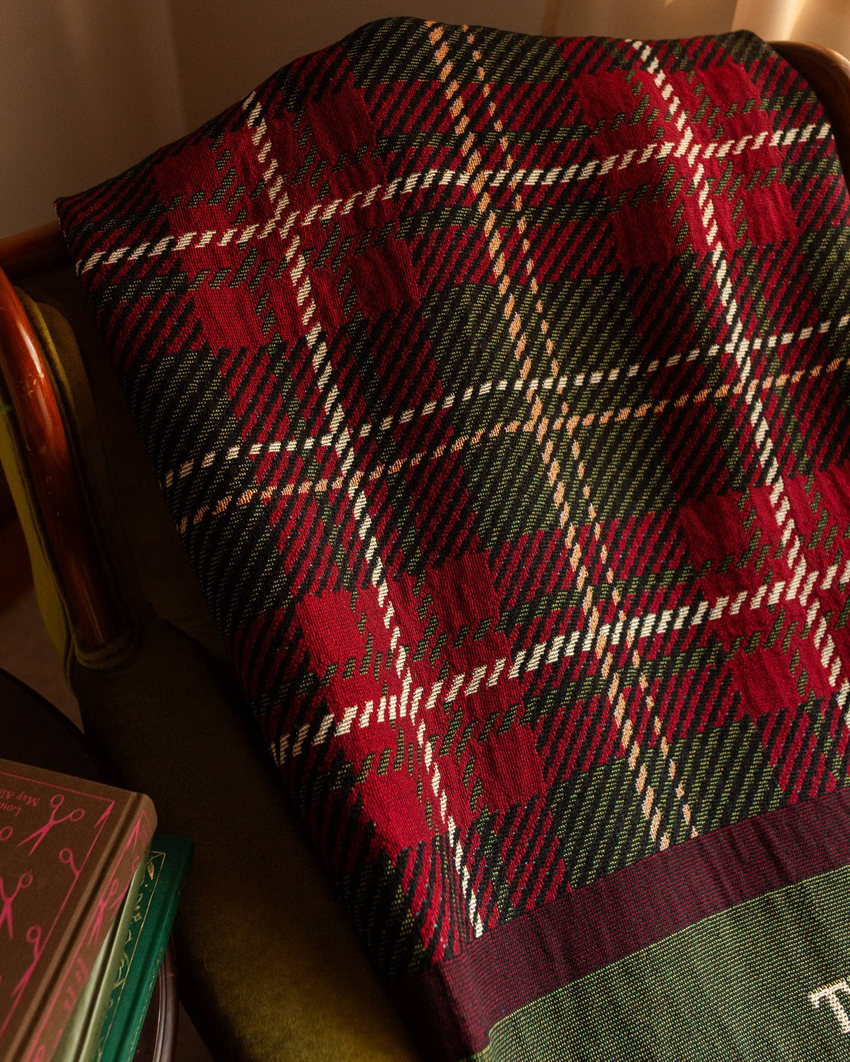 Christmas Plaid Name Blanket