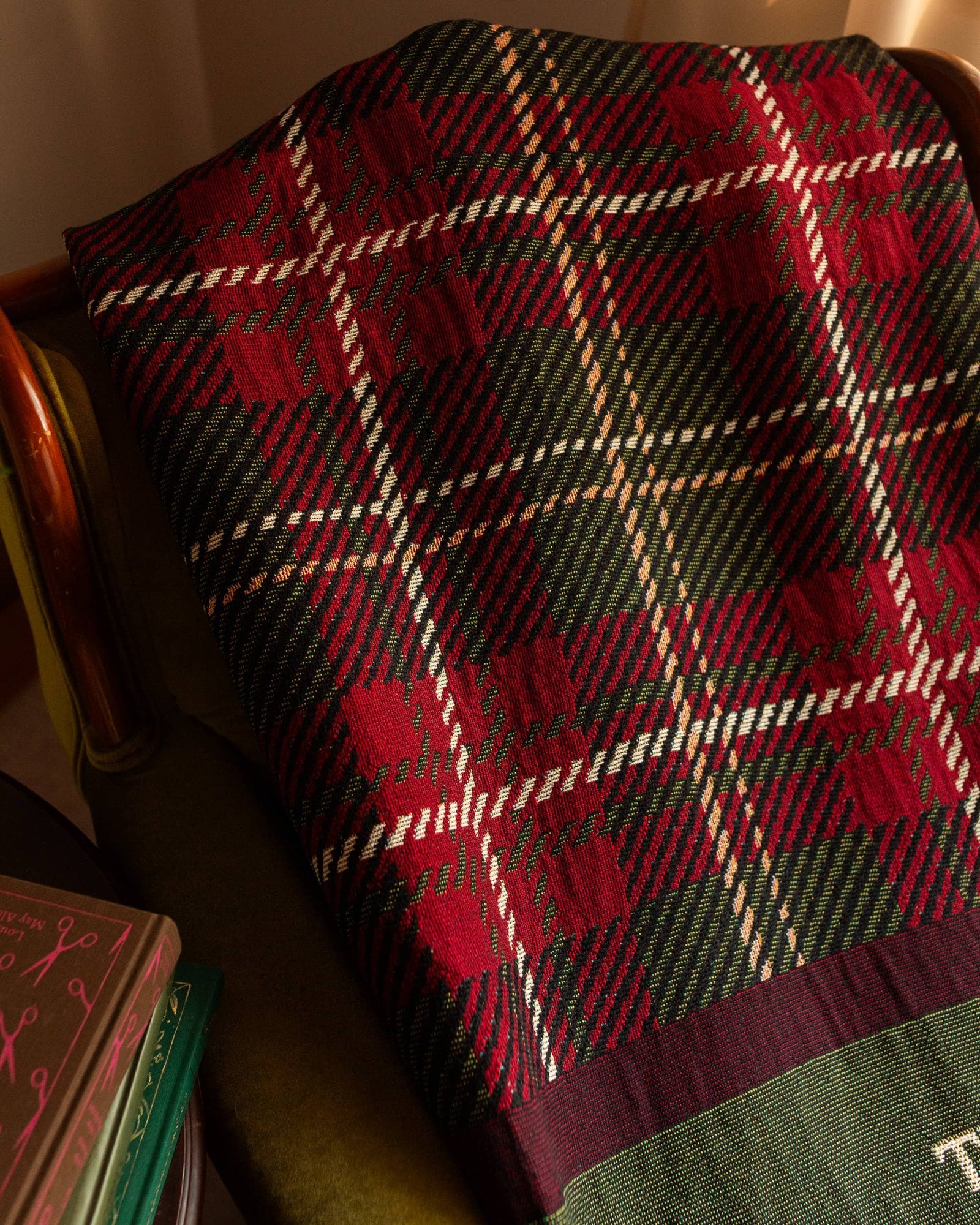 Christmas Plaid Name Blanket