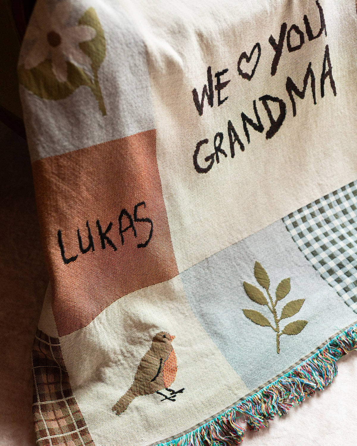 Handwriting Family Blanket