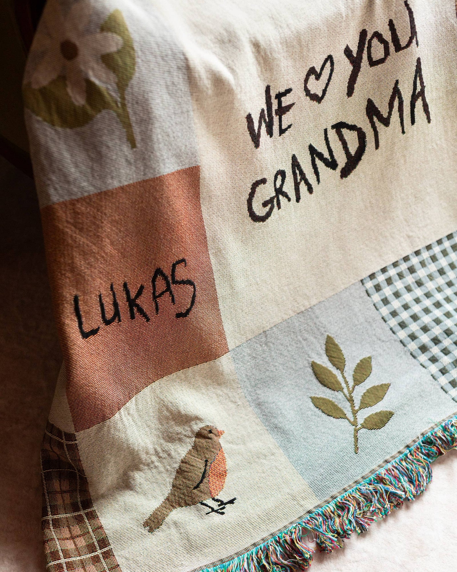 Handwriting Family Blanket