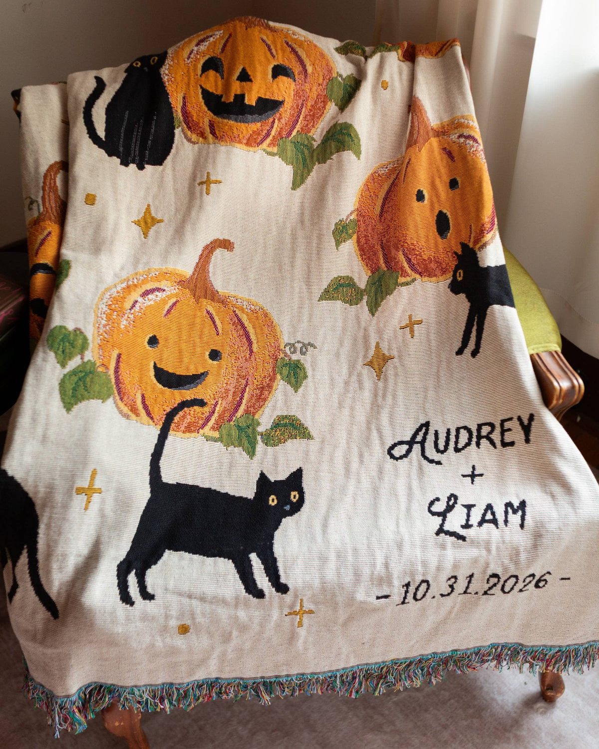 Pumpkin Cat Blanket