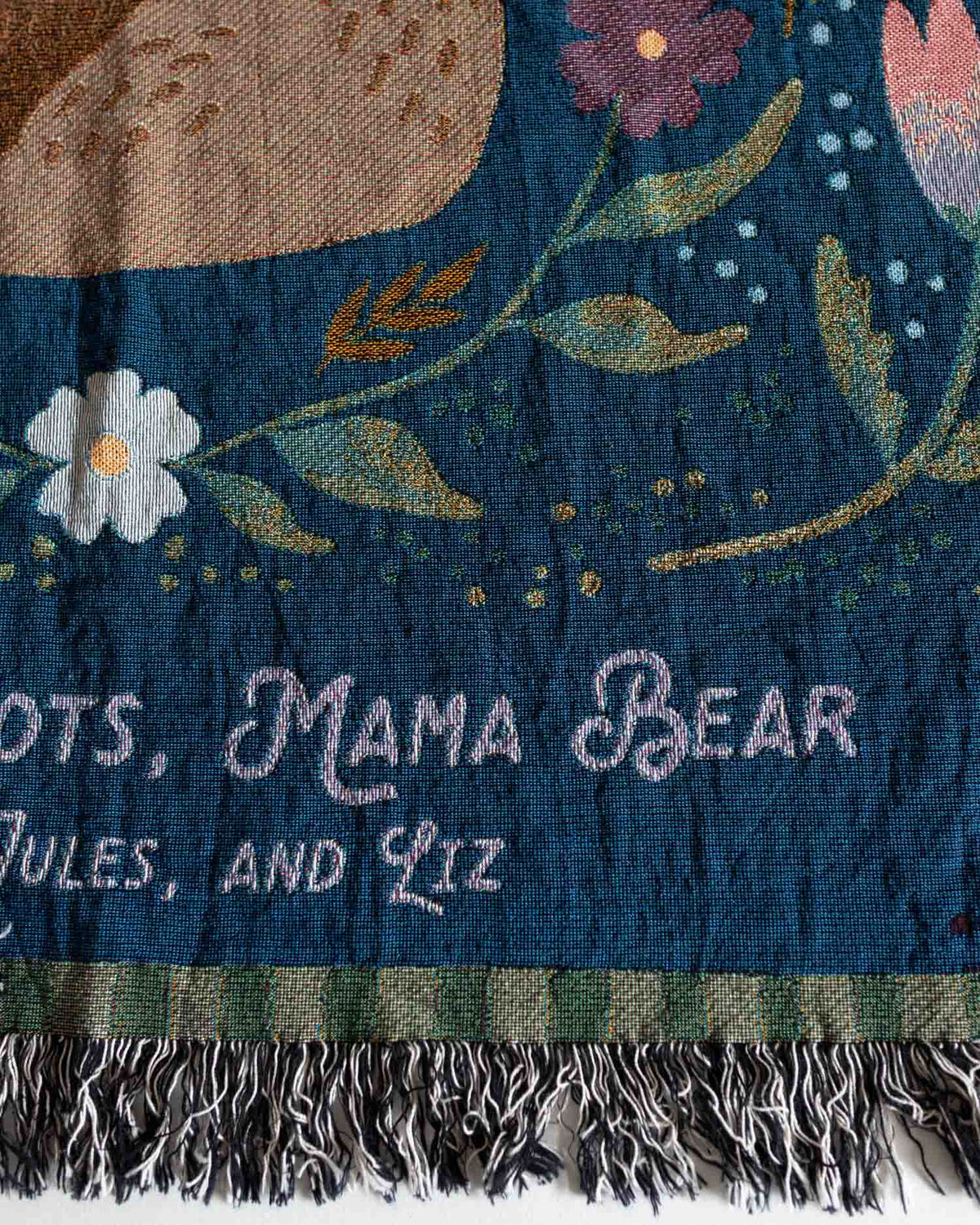 Mama Bear Blanket (Navy)