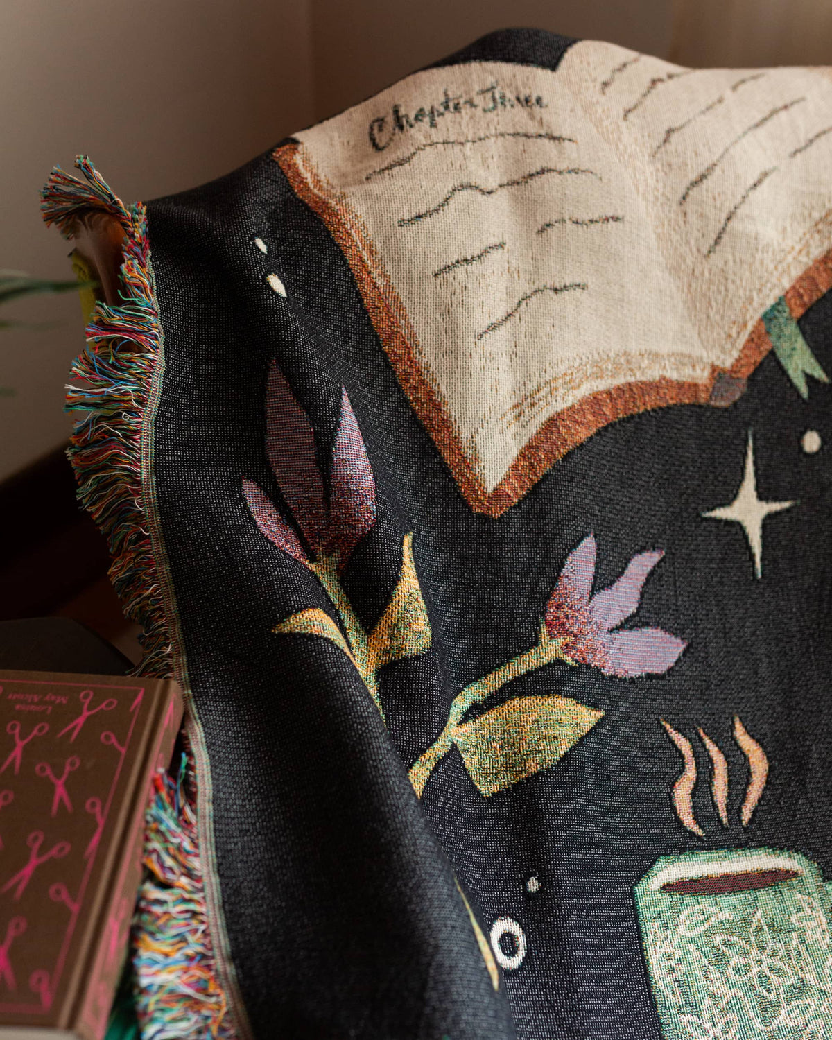 Books &amp; Blooms Reading Blanket