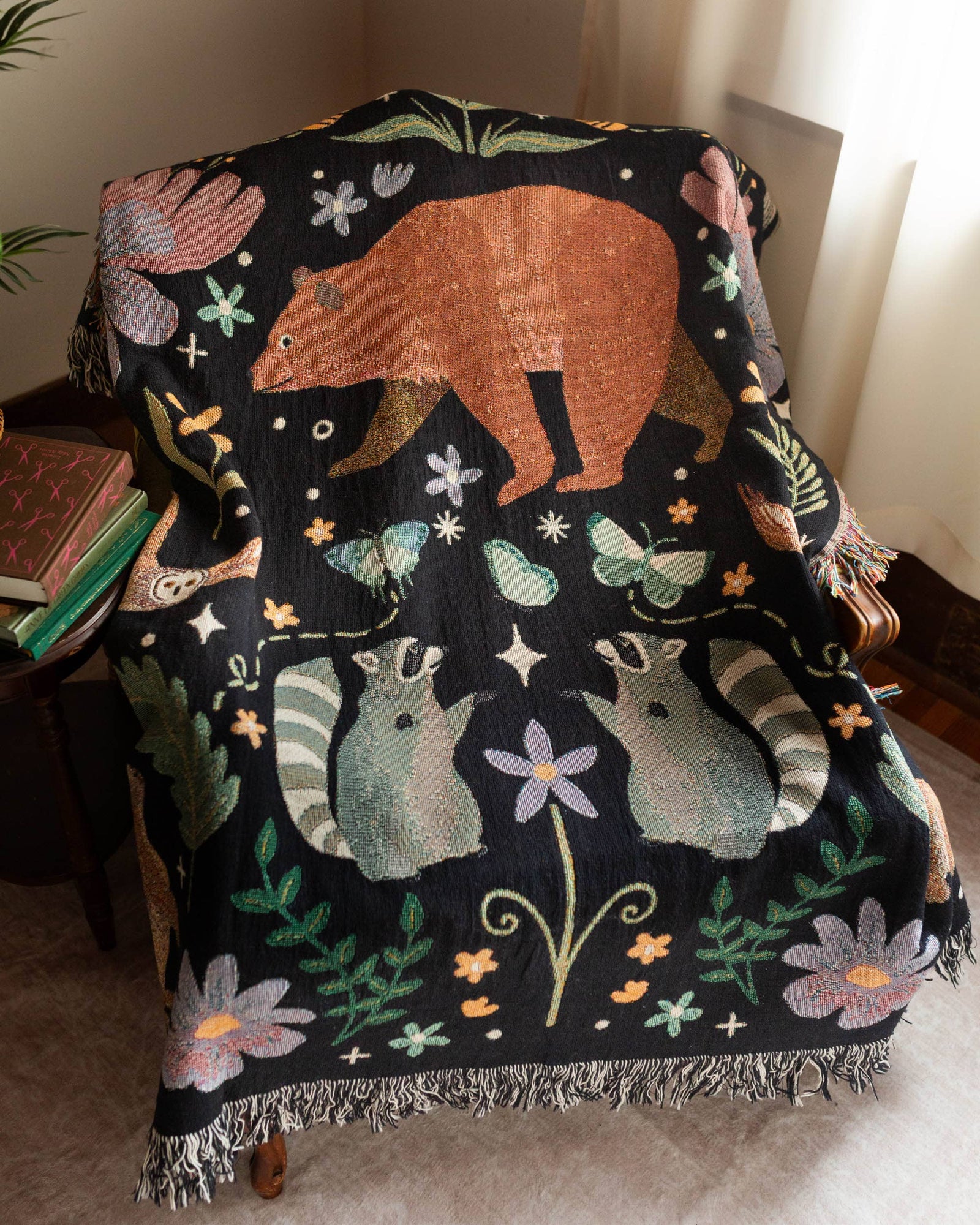 Woodland Animal Throw Blanket