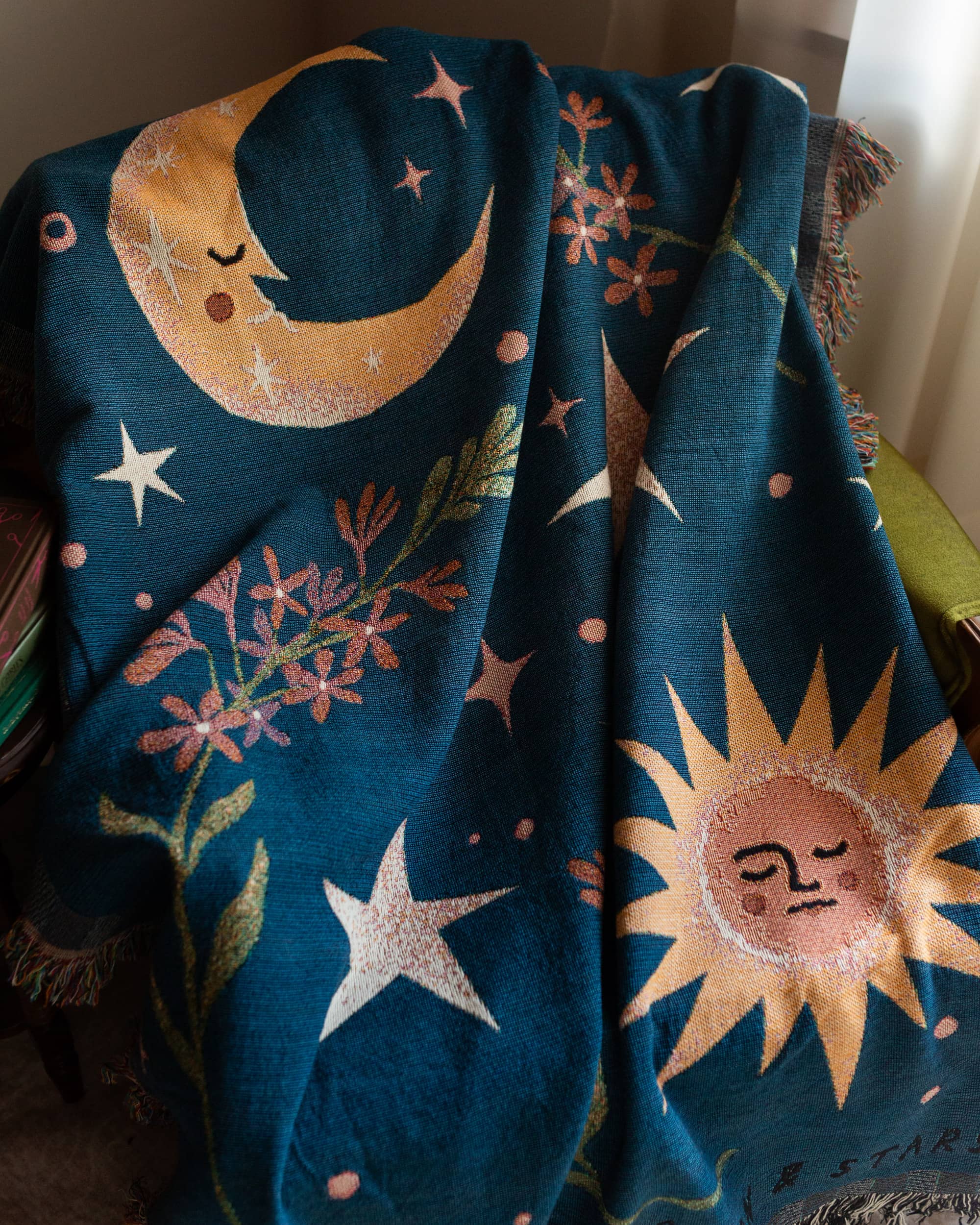 Sun & Moon Blanket | Personalized Celestial Throw - Frankie Print Co