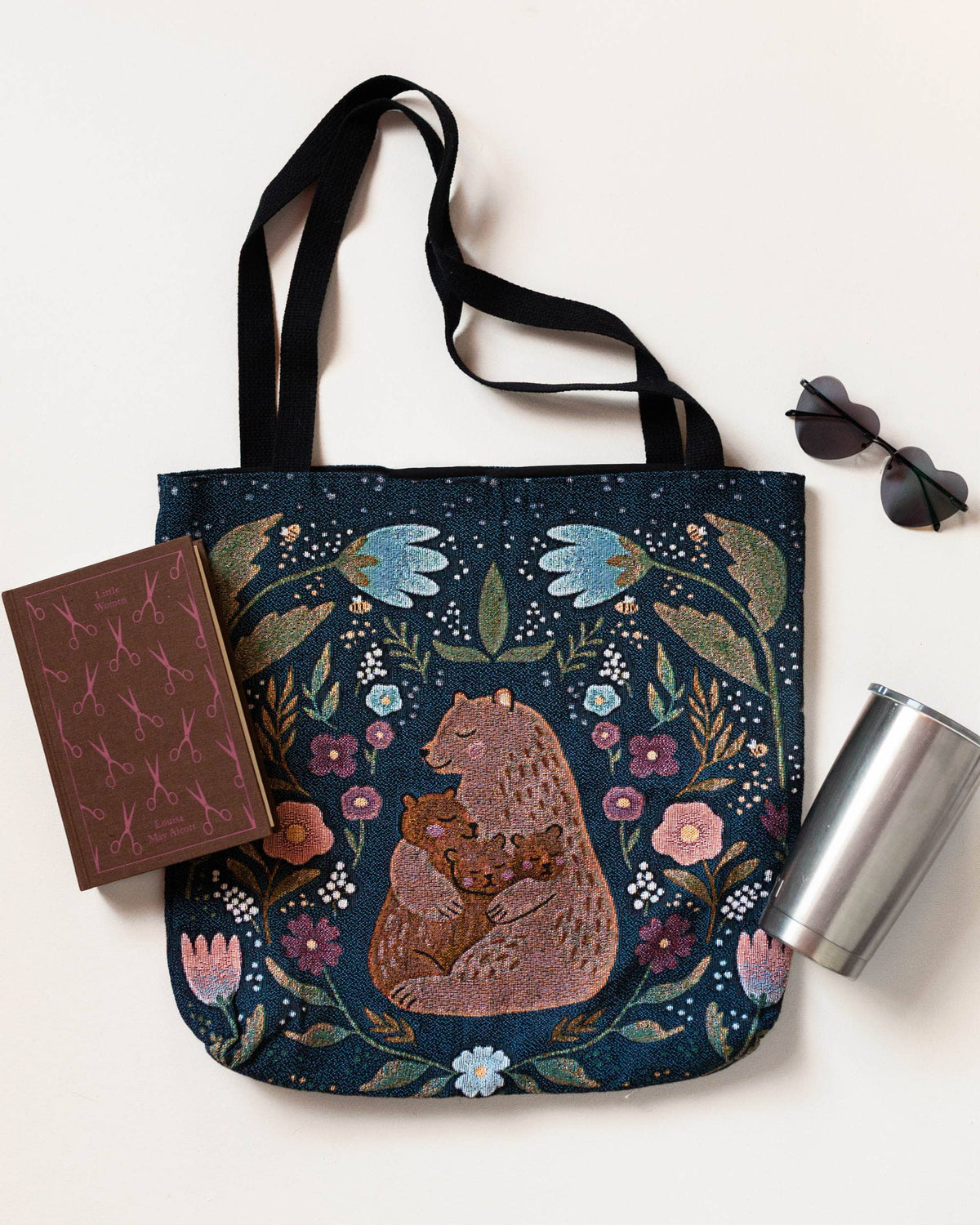 Mama Bear Woven Tote Bag