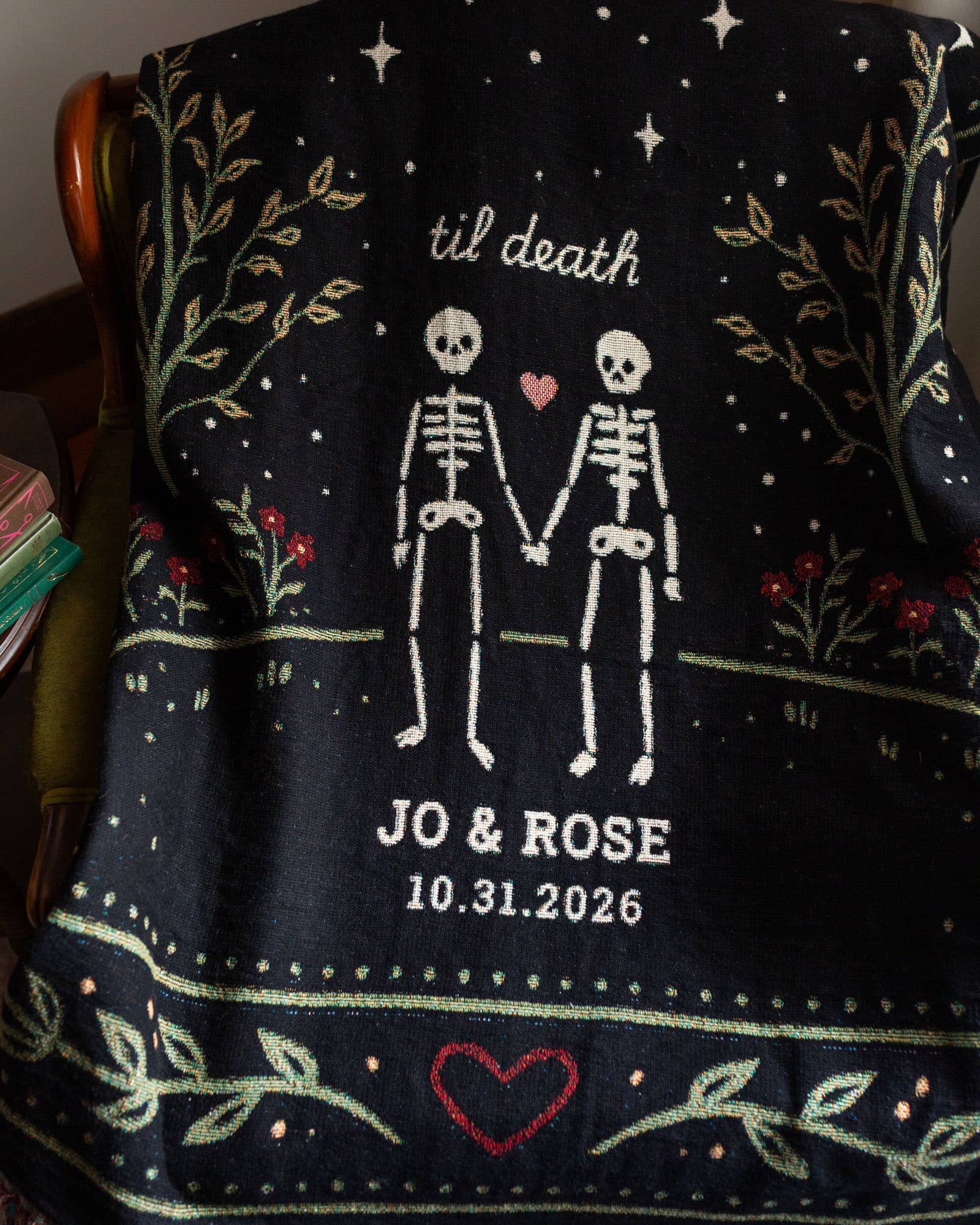 Skeleton Sweethearts Blanket