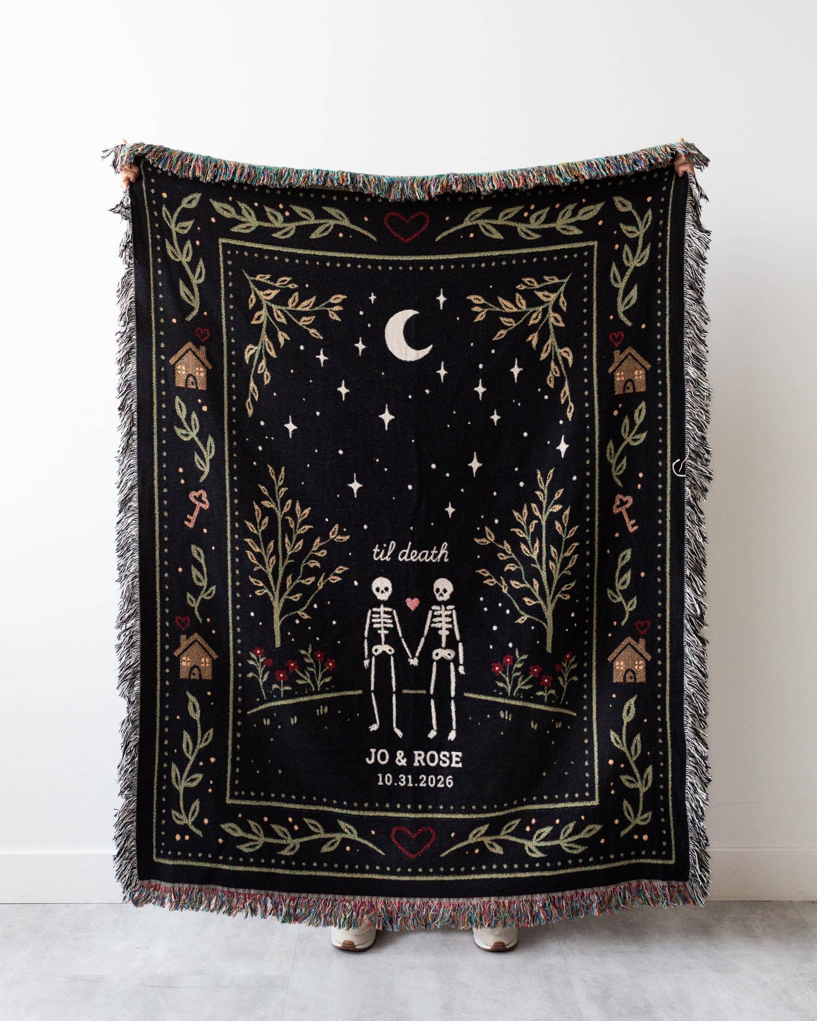 Skeleton Sweethearts Blanket