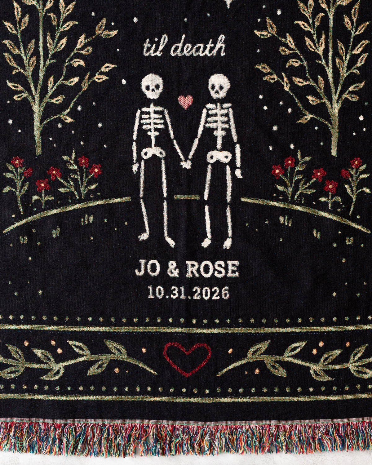 Skeleton Sweethearts Blanket