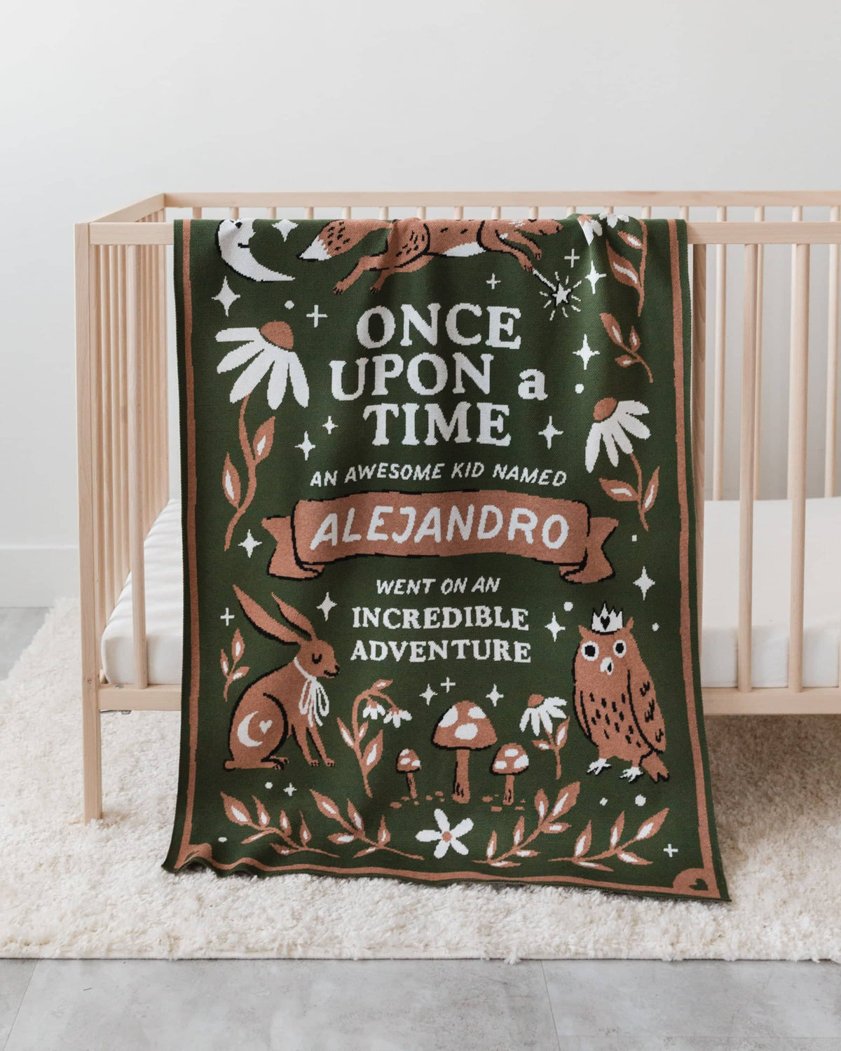 Storybook Woodland Knit Blanket