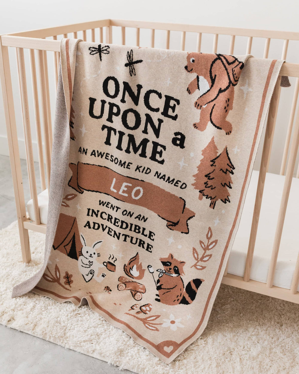 Storybook Camping Knit Blanket