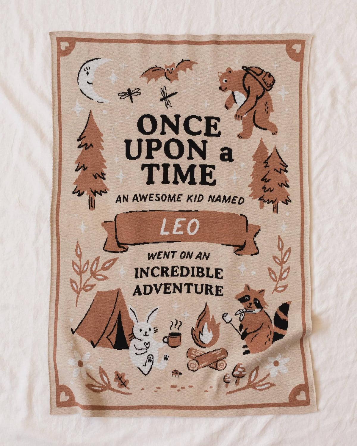 Storybook Camping Knit Blanket