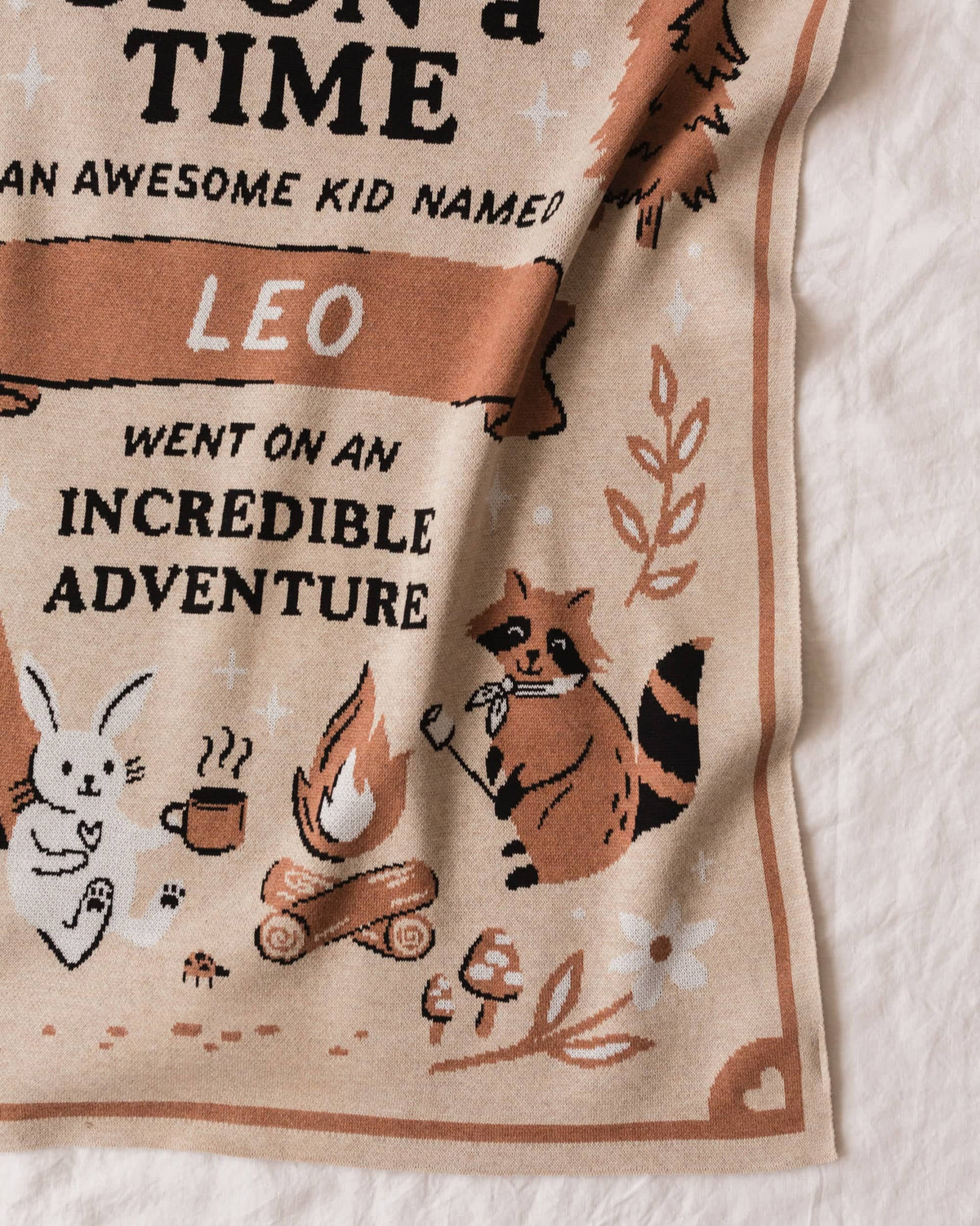 Storybook Camping Knit Blanket