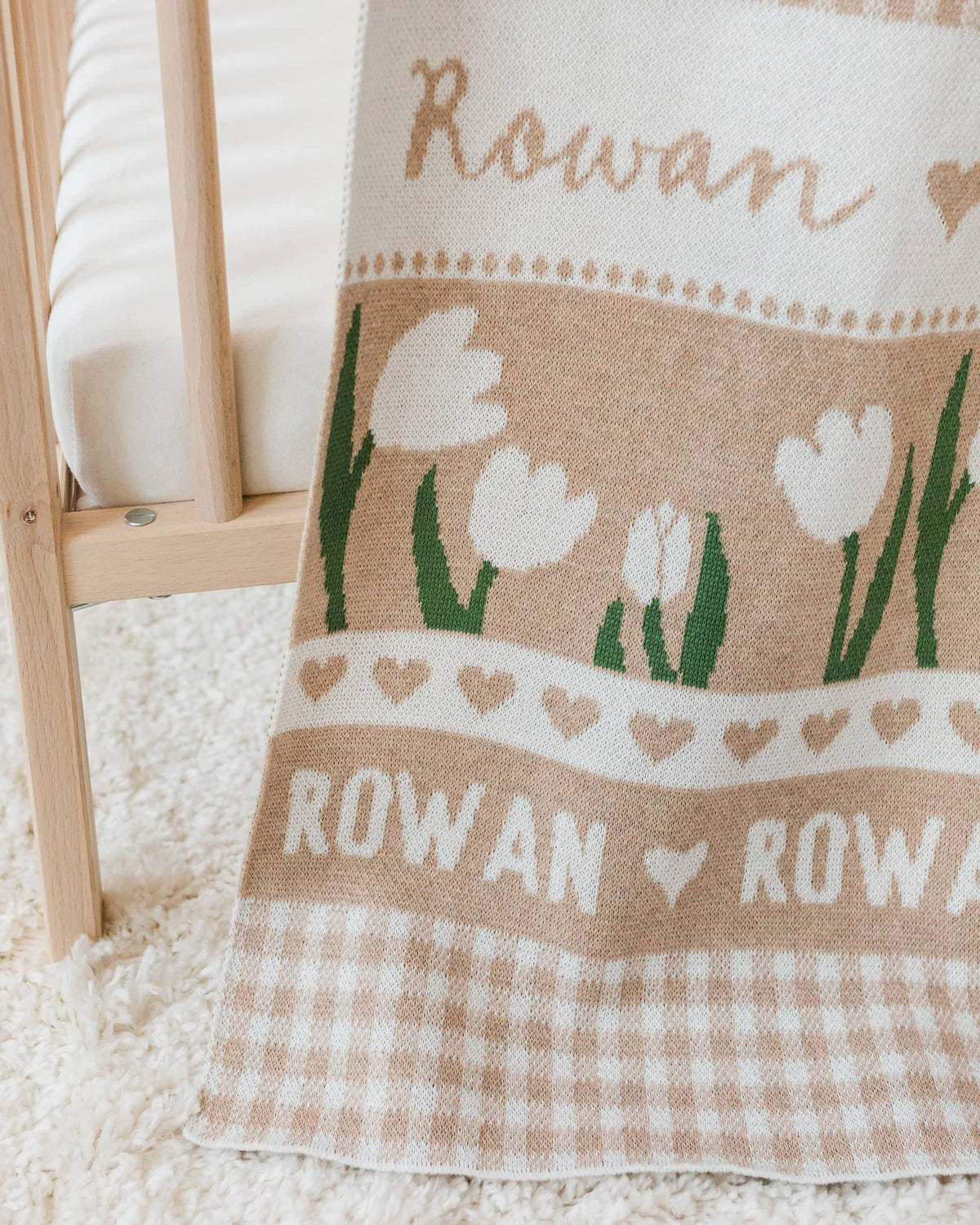 Fair Isle Geese Knit Baby Blanket