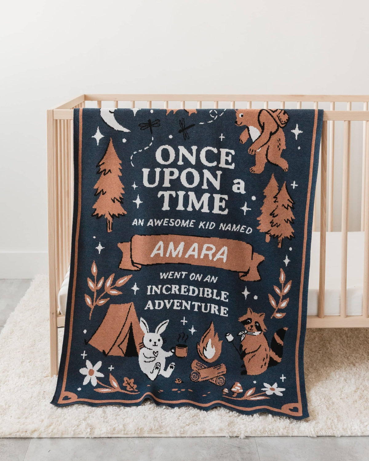 Storybook Camping Knit Blanket