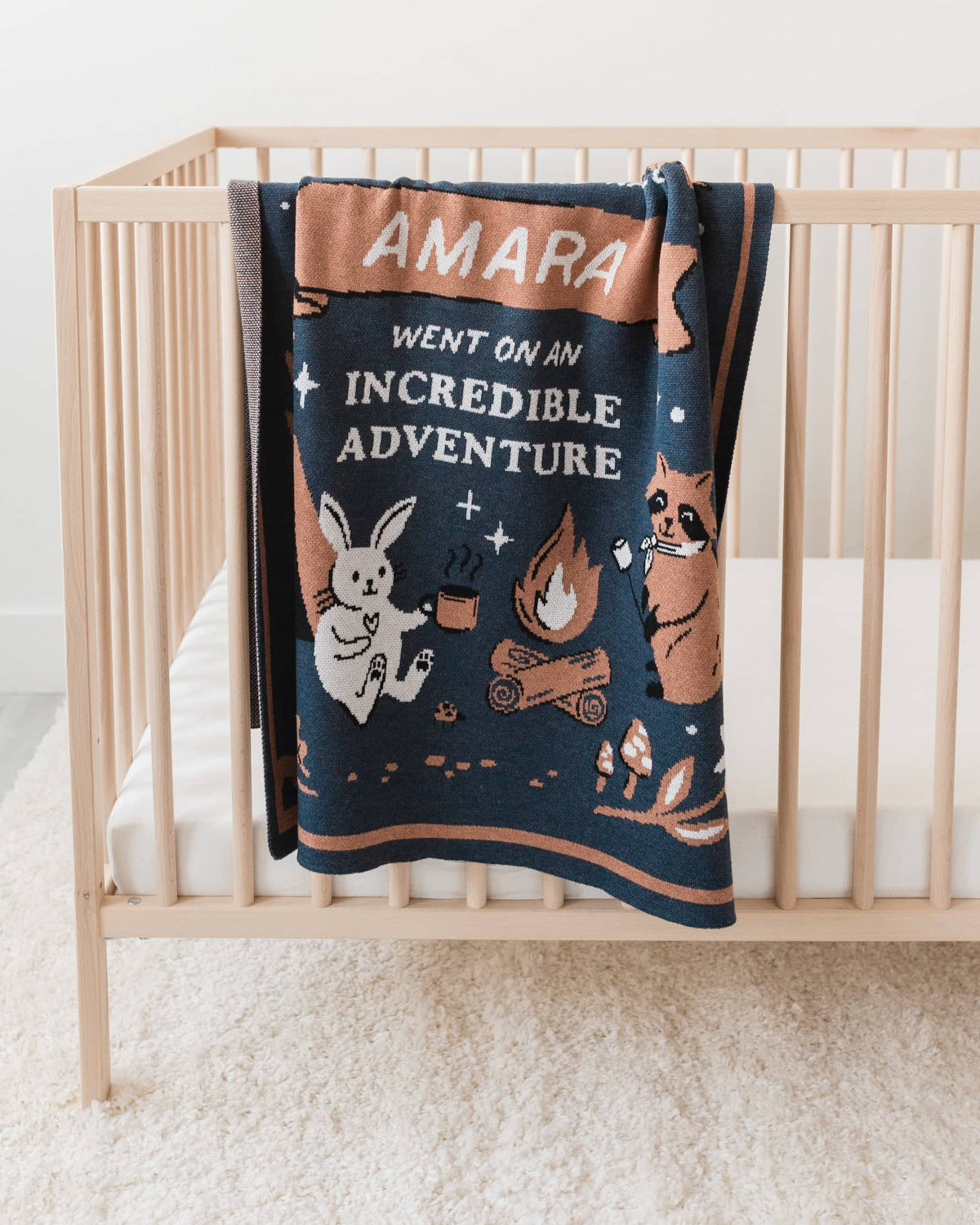 Storybook Camping Knit Blanket