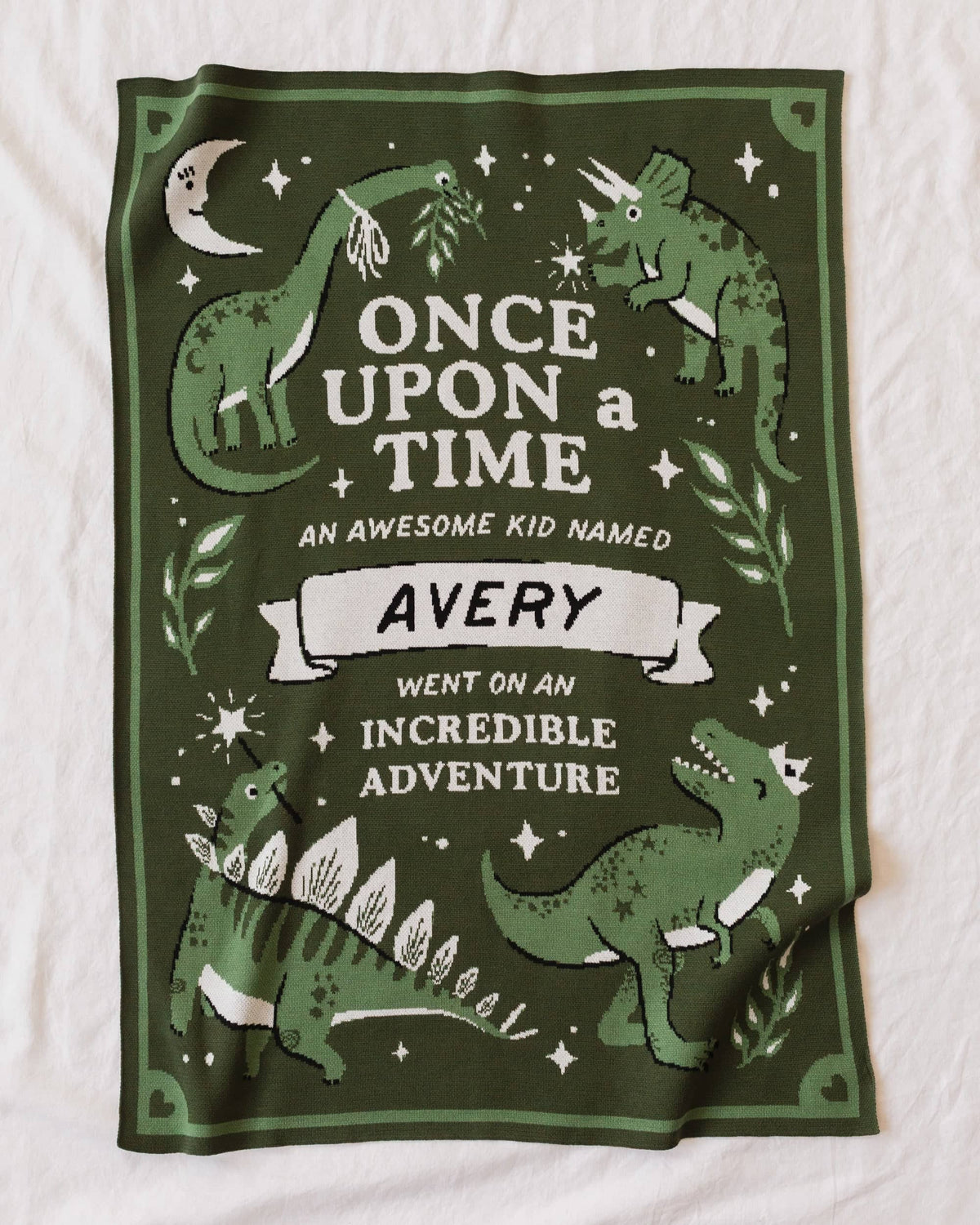 Storybook Dinosaur Knit Blanket