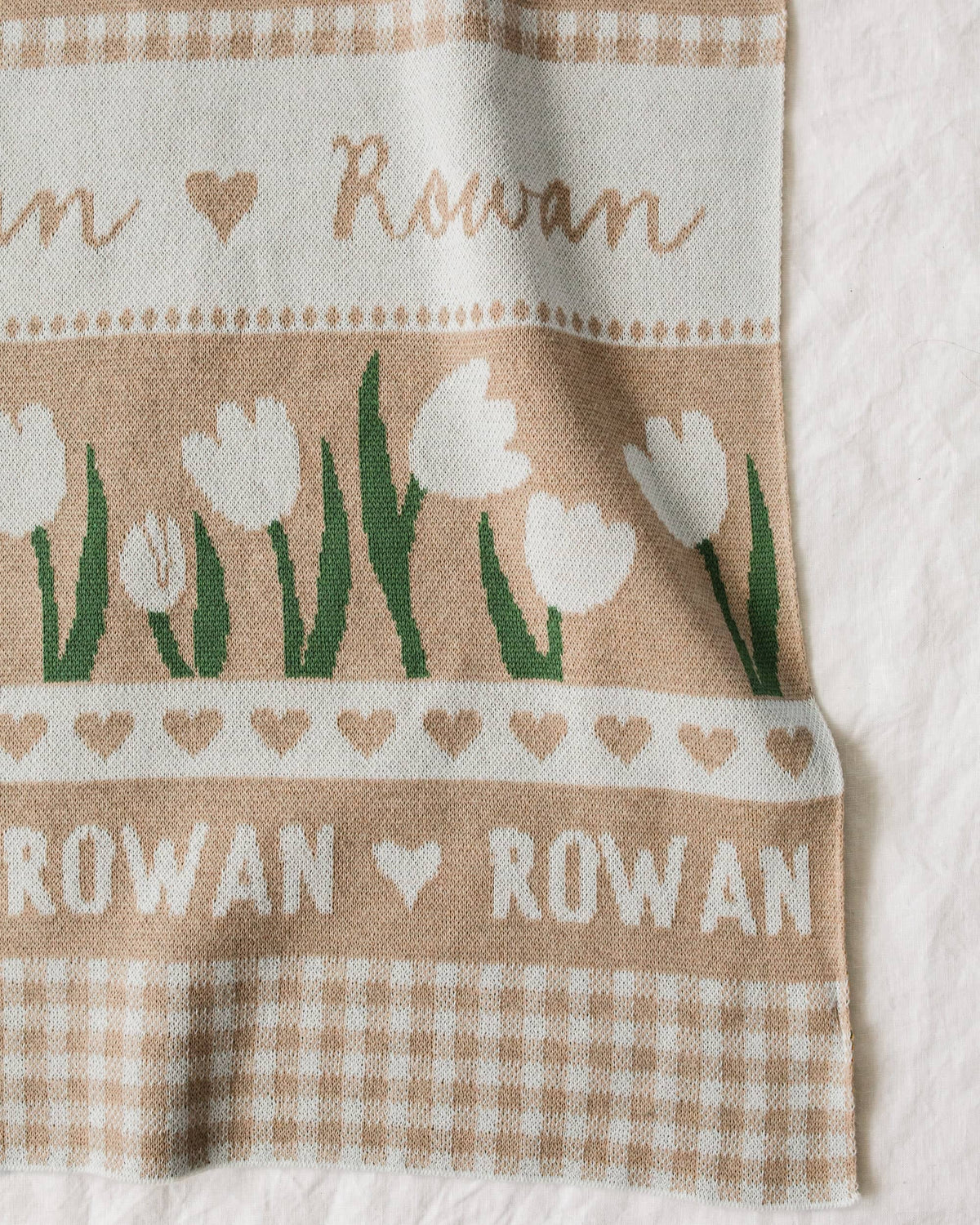 Fair Isle Geese Knit Baby Blanket