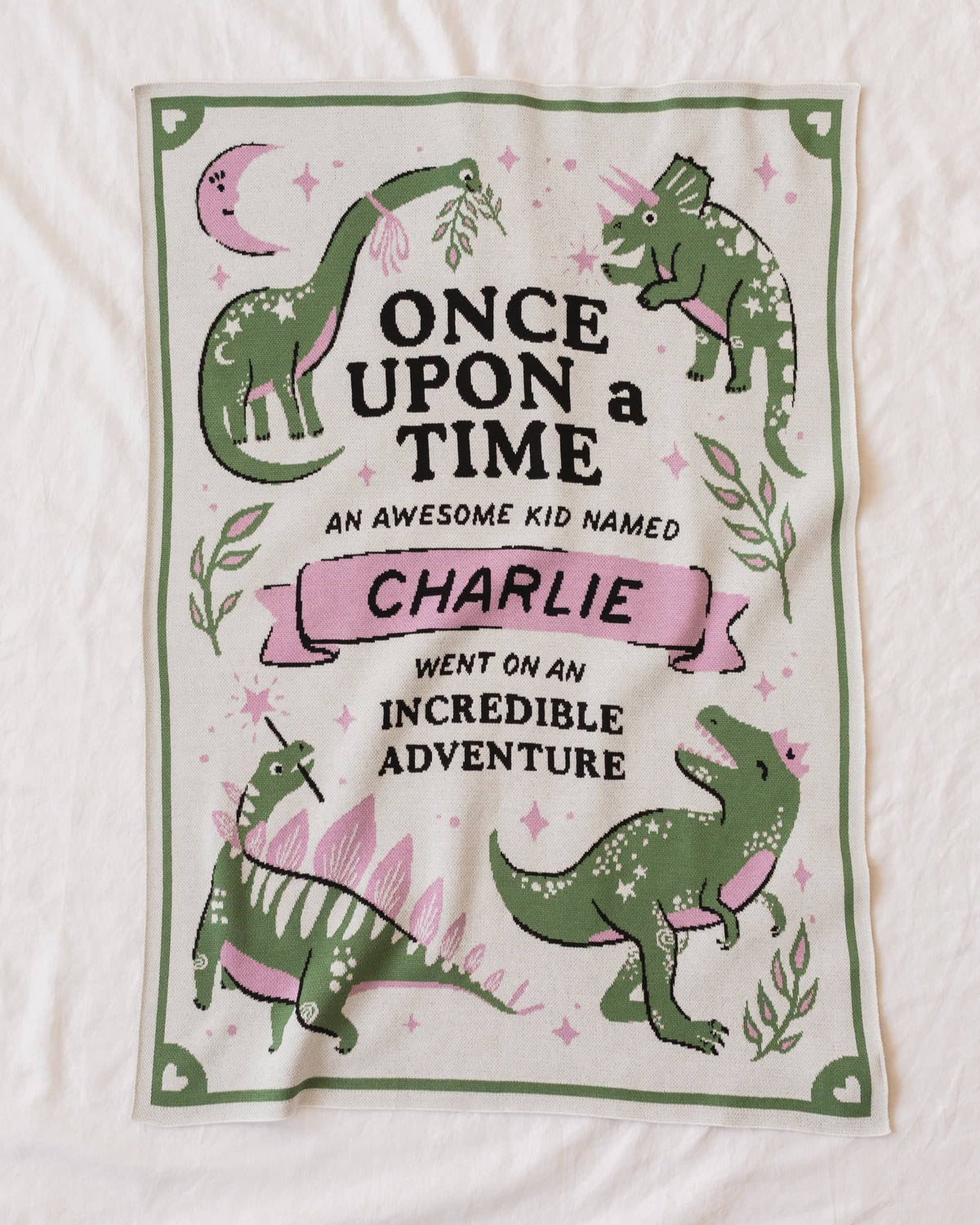 Storybook Dinosaur Knit Blanket