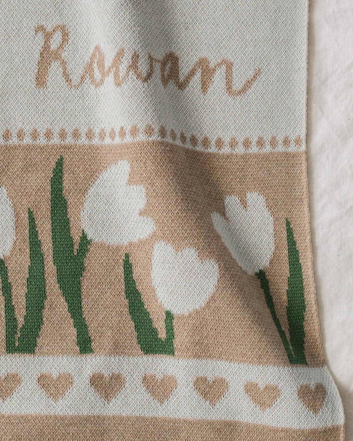 Fair Isle Geese Knit Baby Blanket