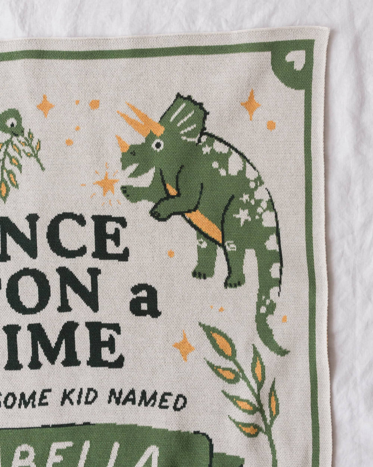 Storybook Dinosaur Knit Blanket