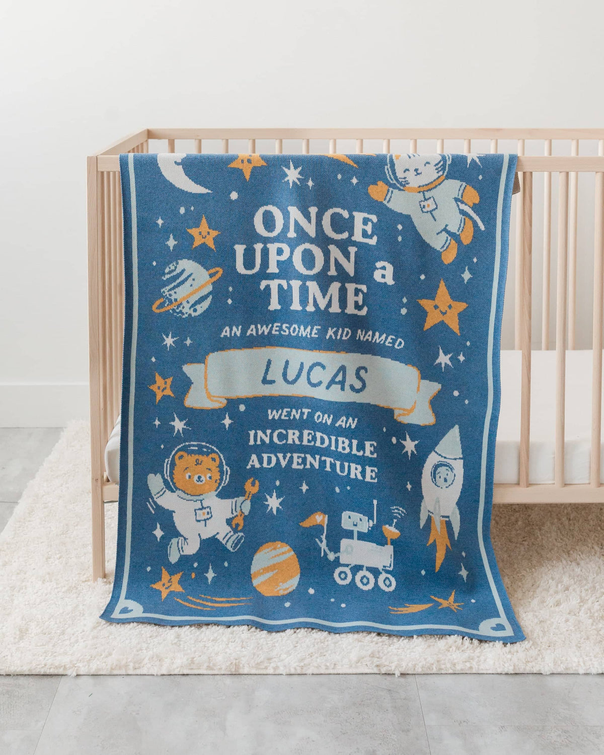 Storybook Space Knit Blanket