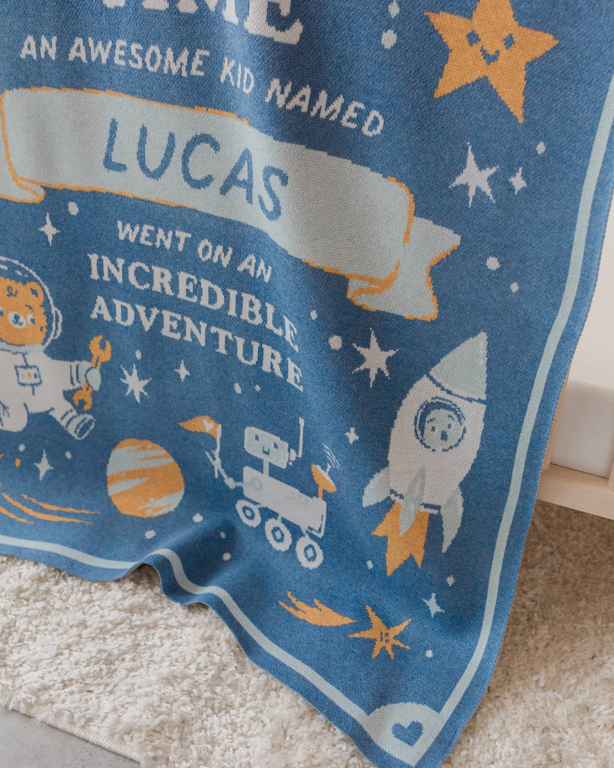 Storybook Space Knit Blanket