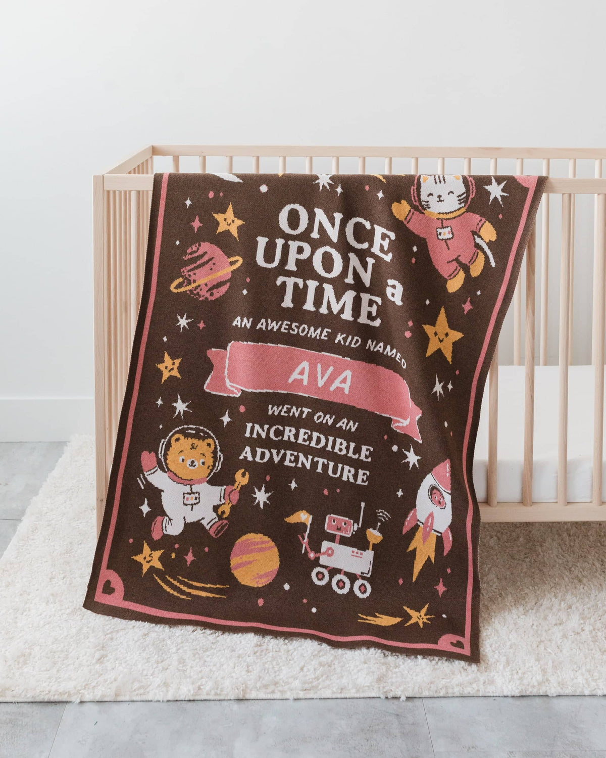 Storybook Space Knit Blanket