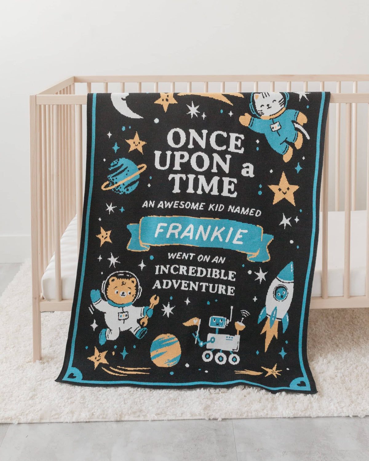 Storybook Space Knit Blanket