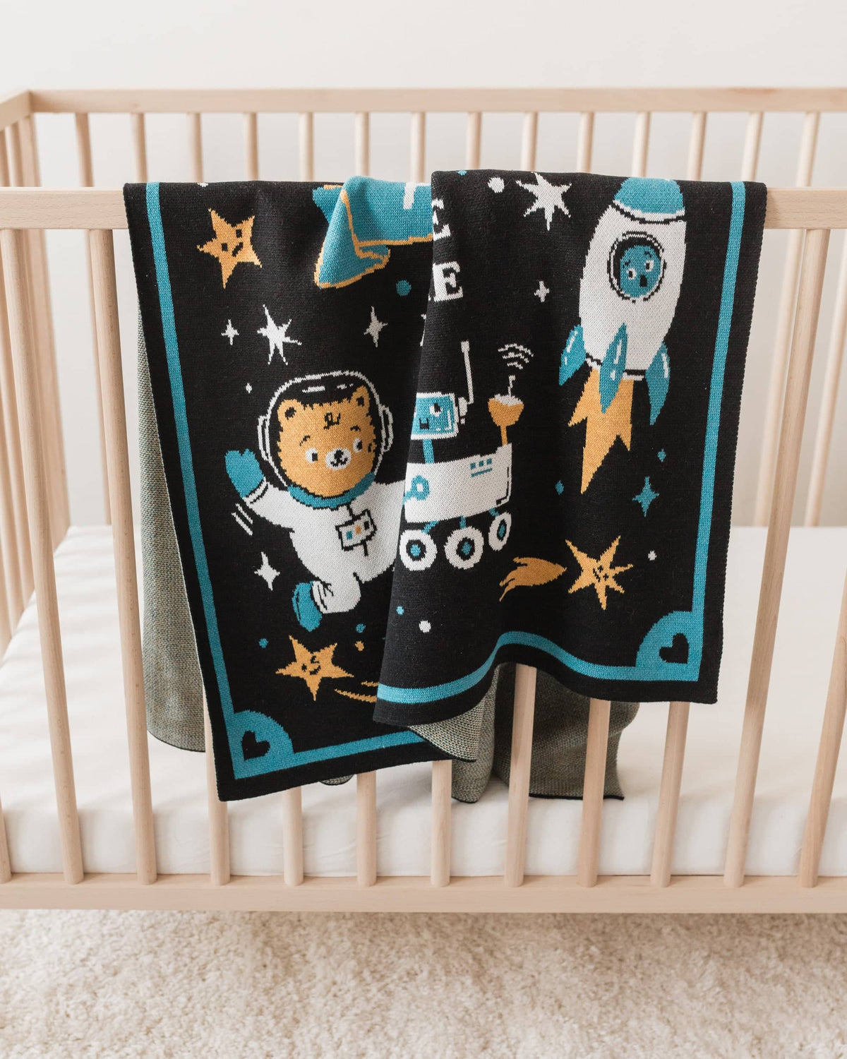 Storybook Space Knit Blanket