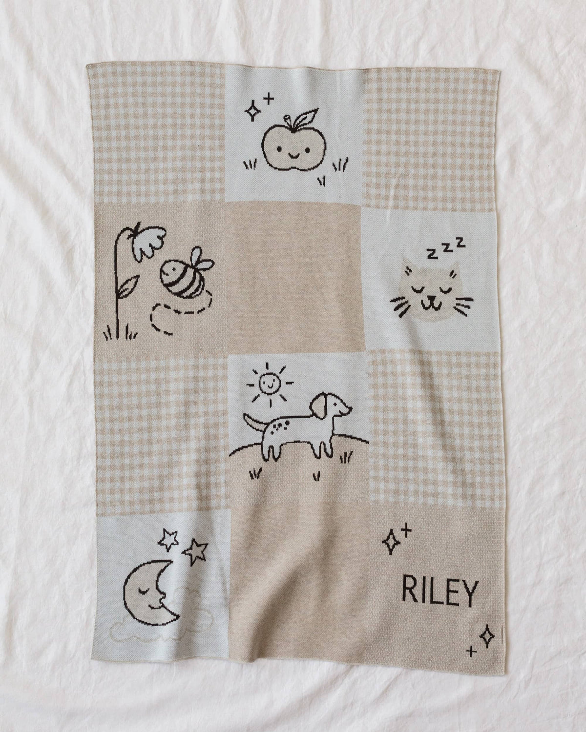 Cottage Patchwork Knit Blanket