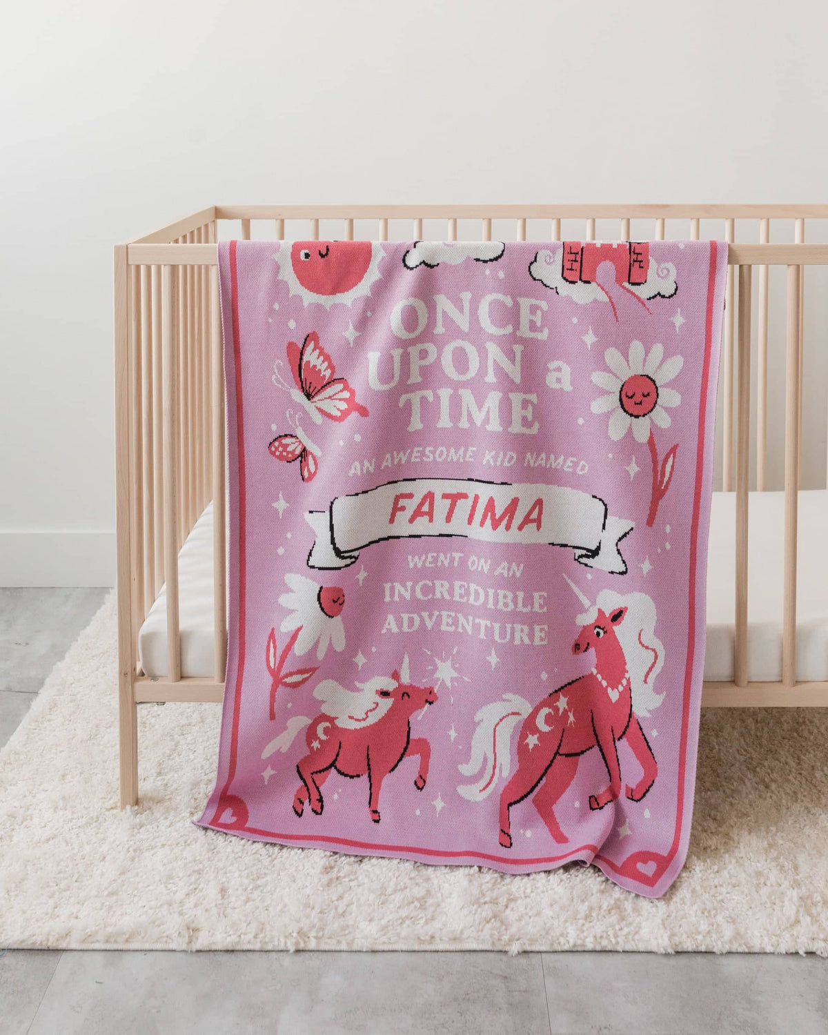 Storybook Unicorn Knit Blanket