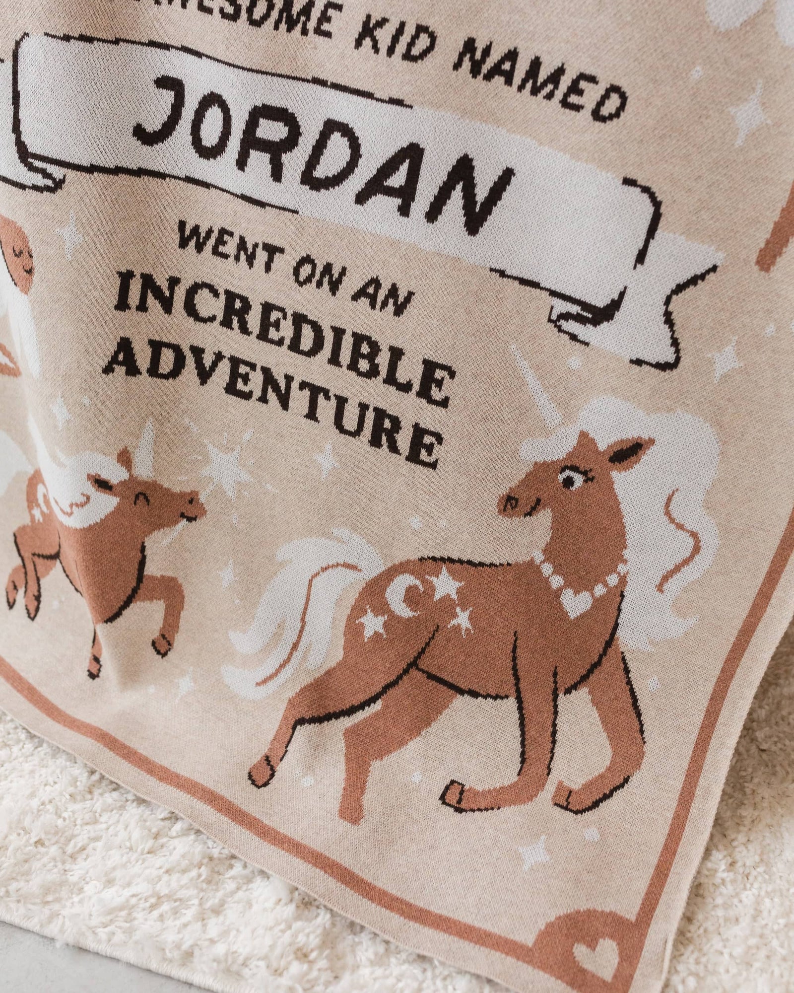 Storybook Unicorn Knit Blanket