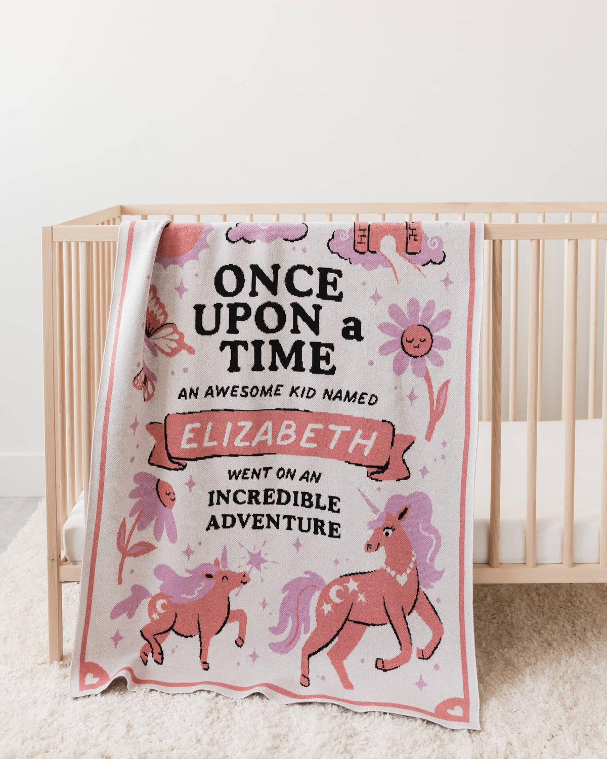 Storybook Unicorn Knit Blanket