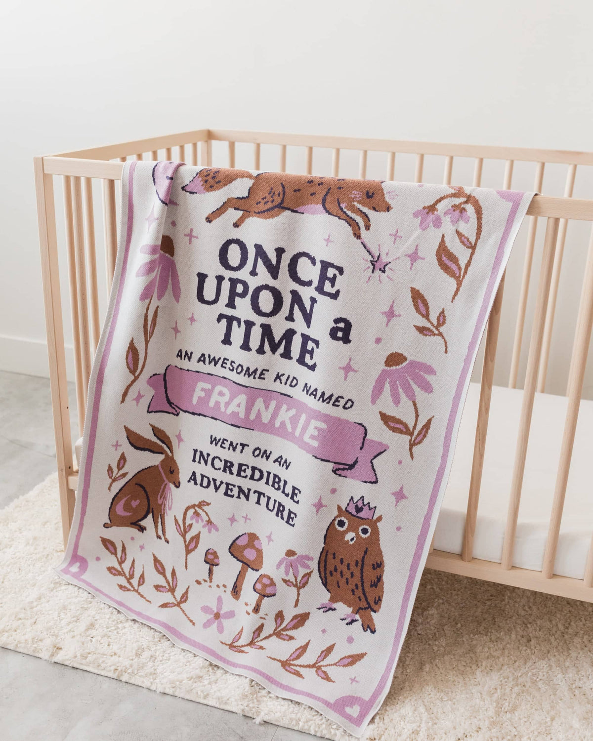 Storybook Woodland Knit Blanket