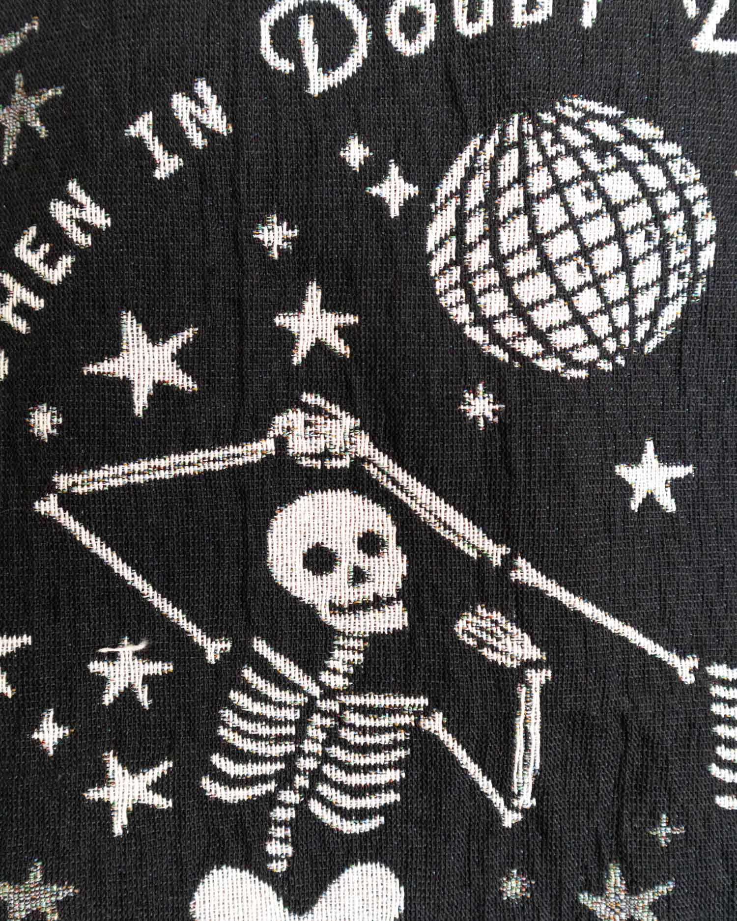 Disco Skeletons Woven Tote