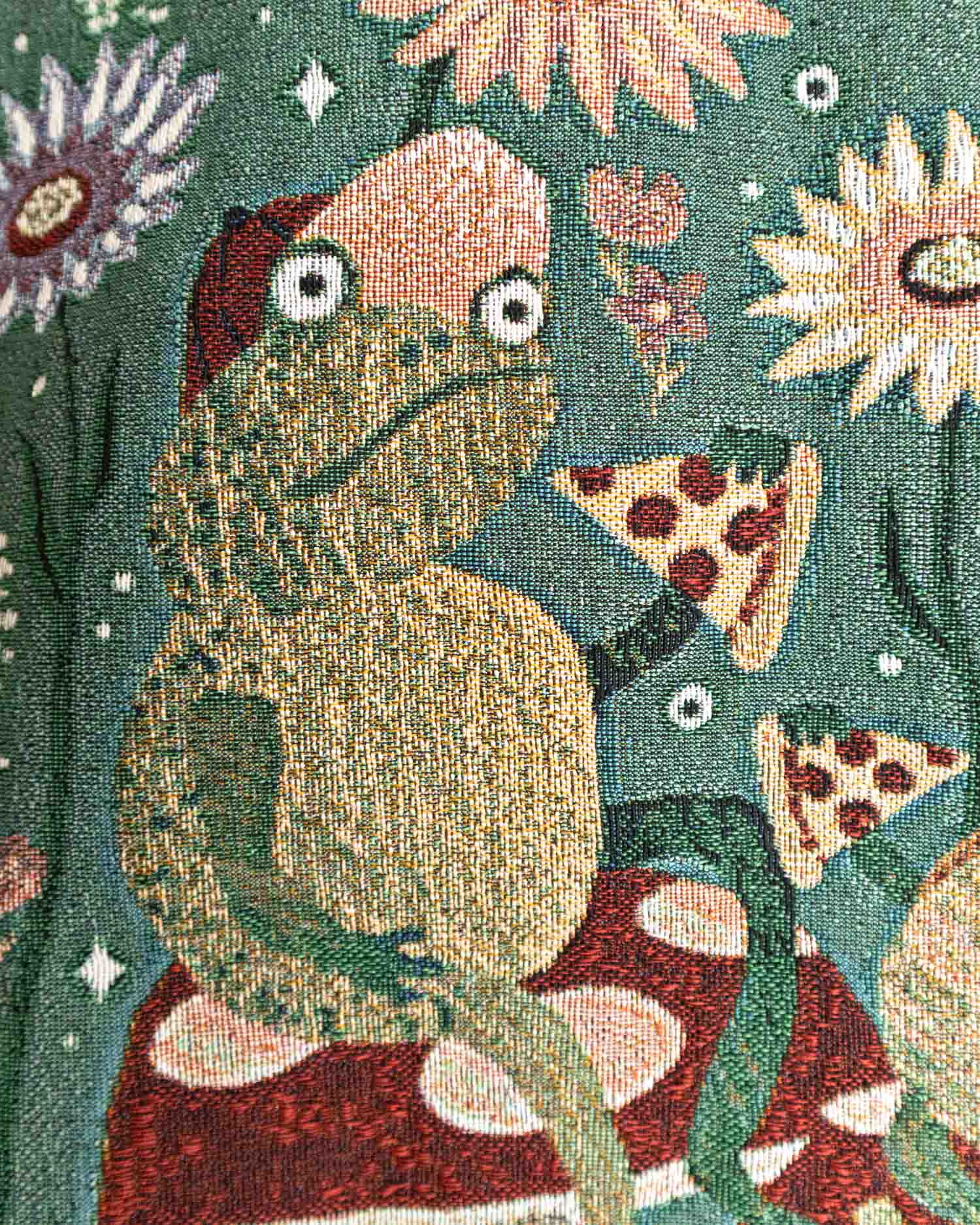 Pizza Frogs Woven Tote