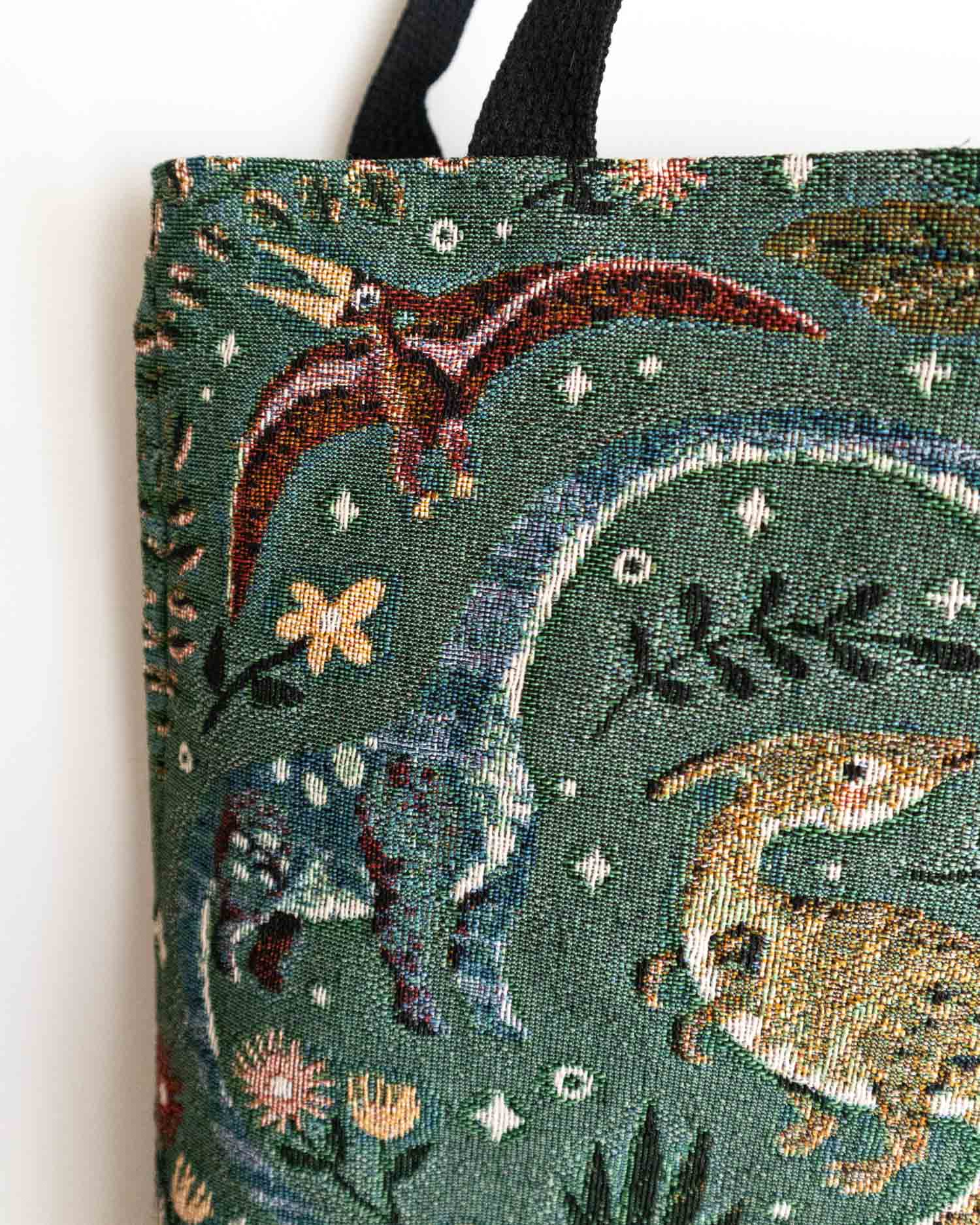 Dinosaurs Woven Tote (Green)