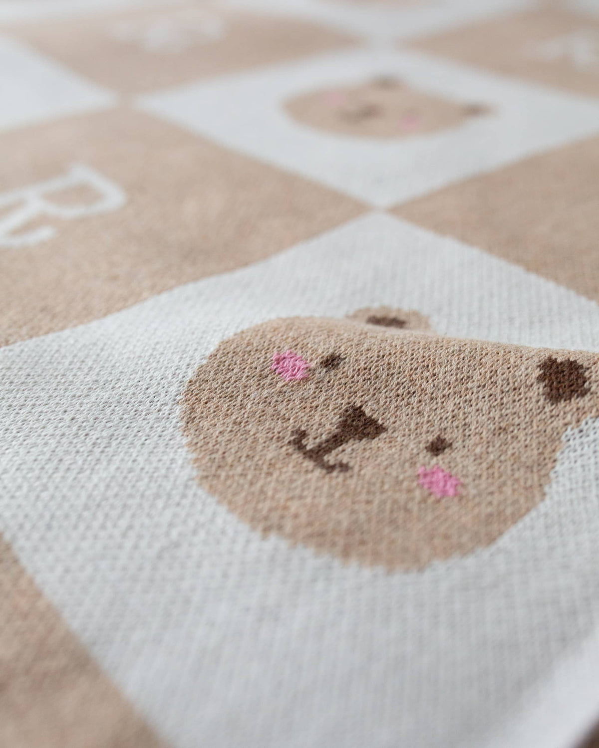 Teddy Bear Initial Baby Blanket