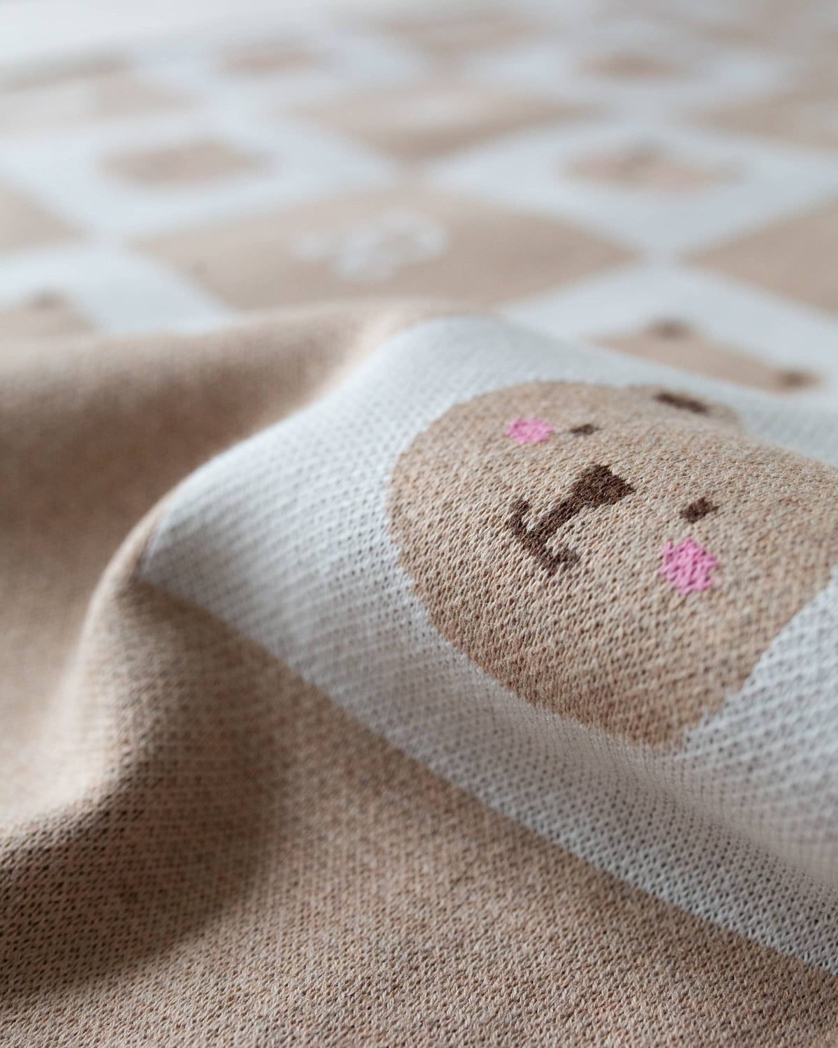 Teddy Bear Initial Baby Blanket