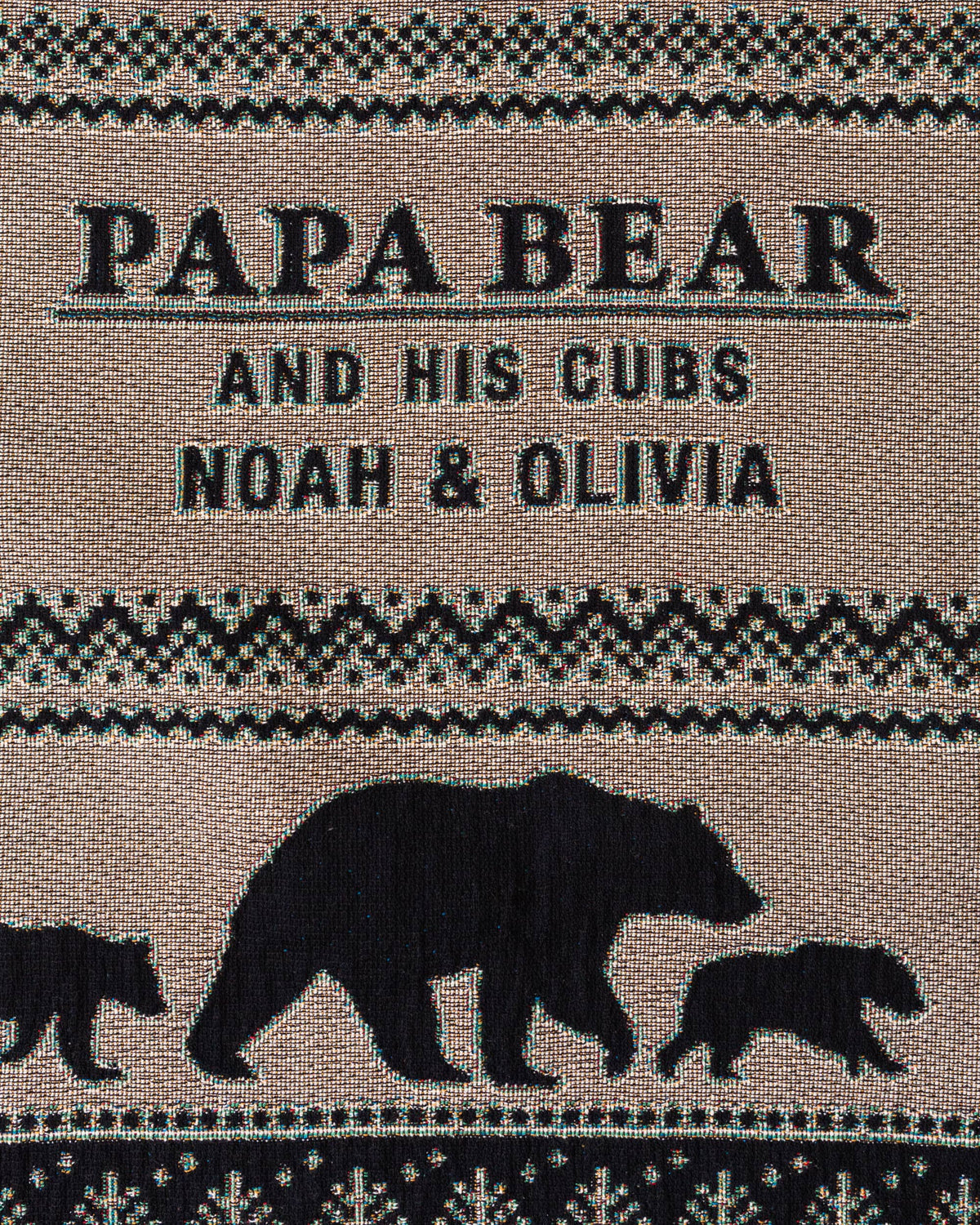 Papa Bear Woven Blanket