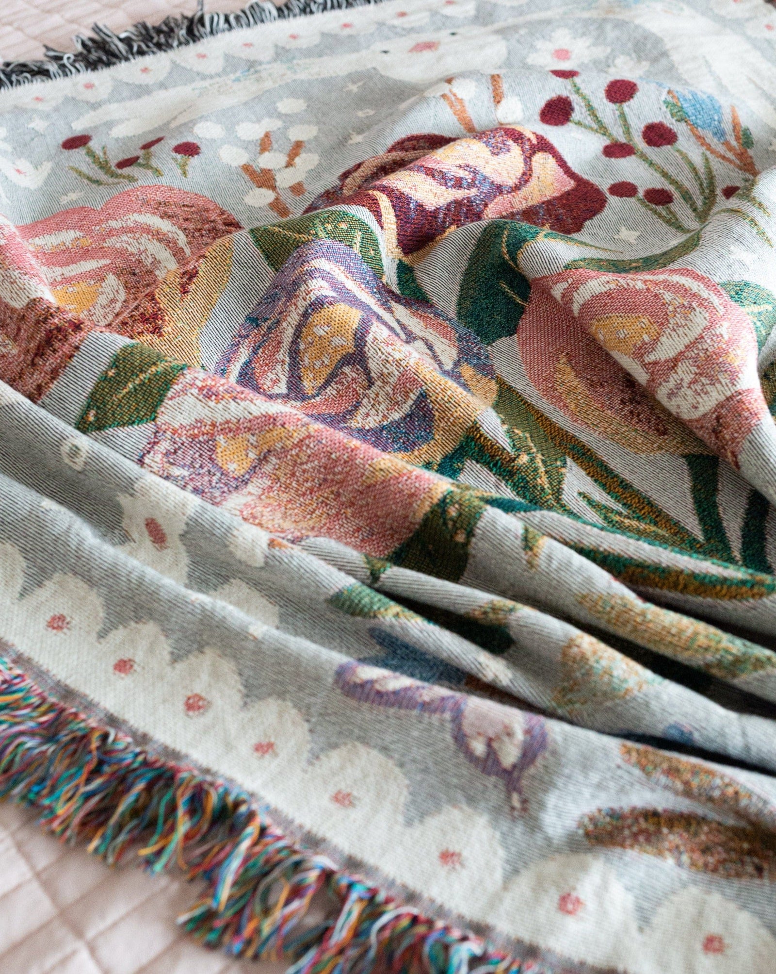 Garden Throw Blanket (Grey)